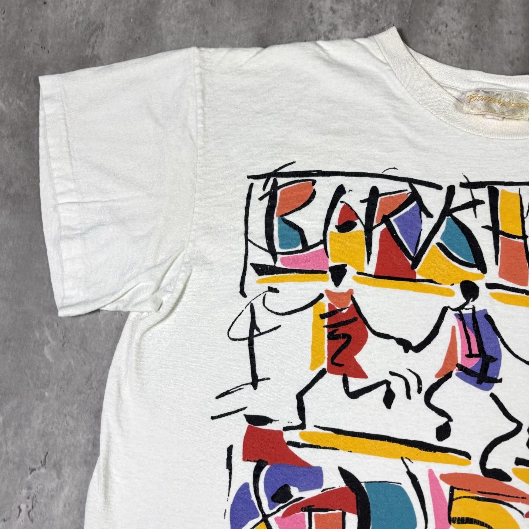Vintage VINTAGE Stick Figure Art T Shirt 90s Single Stitch Adult Large White Cotton Graphic Print Crew Neck Short Sleeve Mens Regular Size US L / EU 52-54 / 3 - 6 Thumbnail