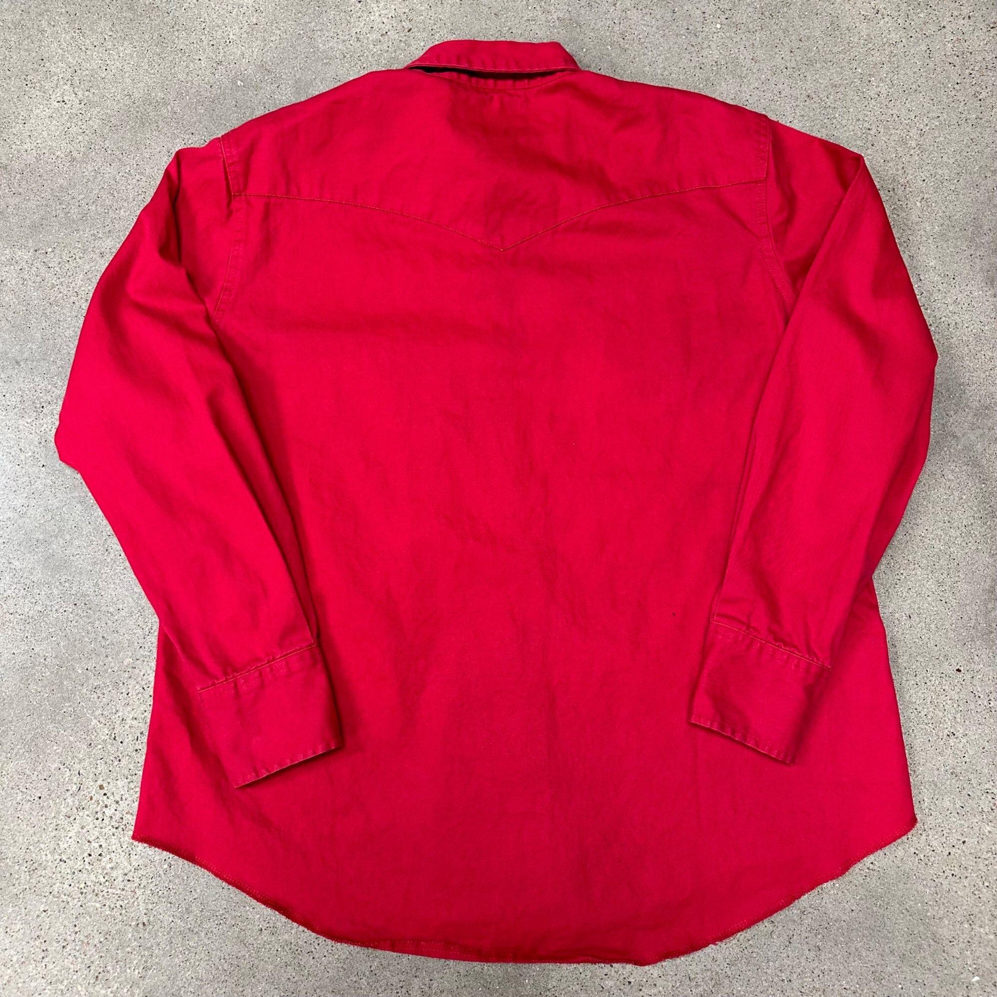 Vintage × Wrangler Vintage Wrangler Brushpopper Style Pearl Snap Western Shirt Size US XL / EU 56 / 4 - 4 Thumbnail