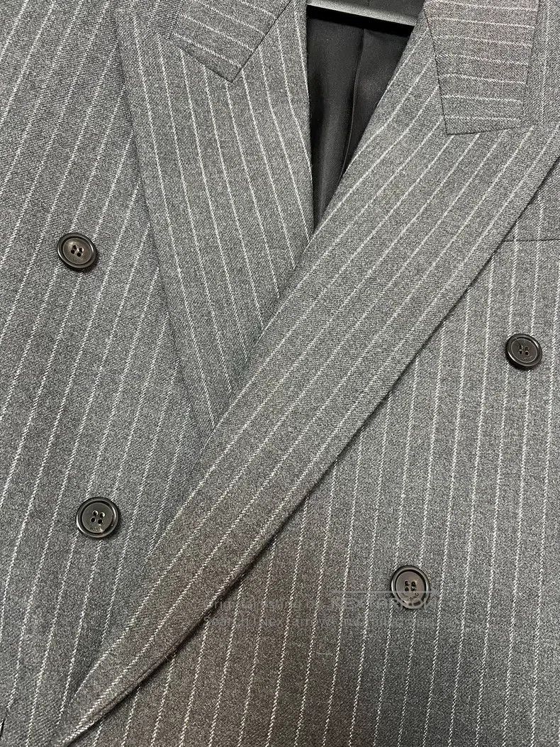 Saint Laurent Paris Saint Laurent Paris Notched Lapel Wool Double-Breasted Sui Size US M / EU 48-50 / 2 - 4 Thumbnail