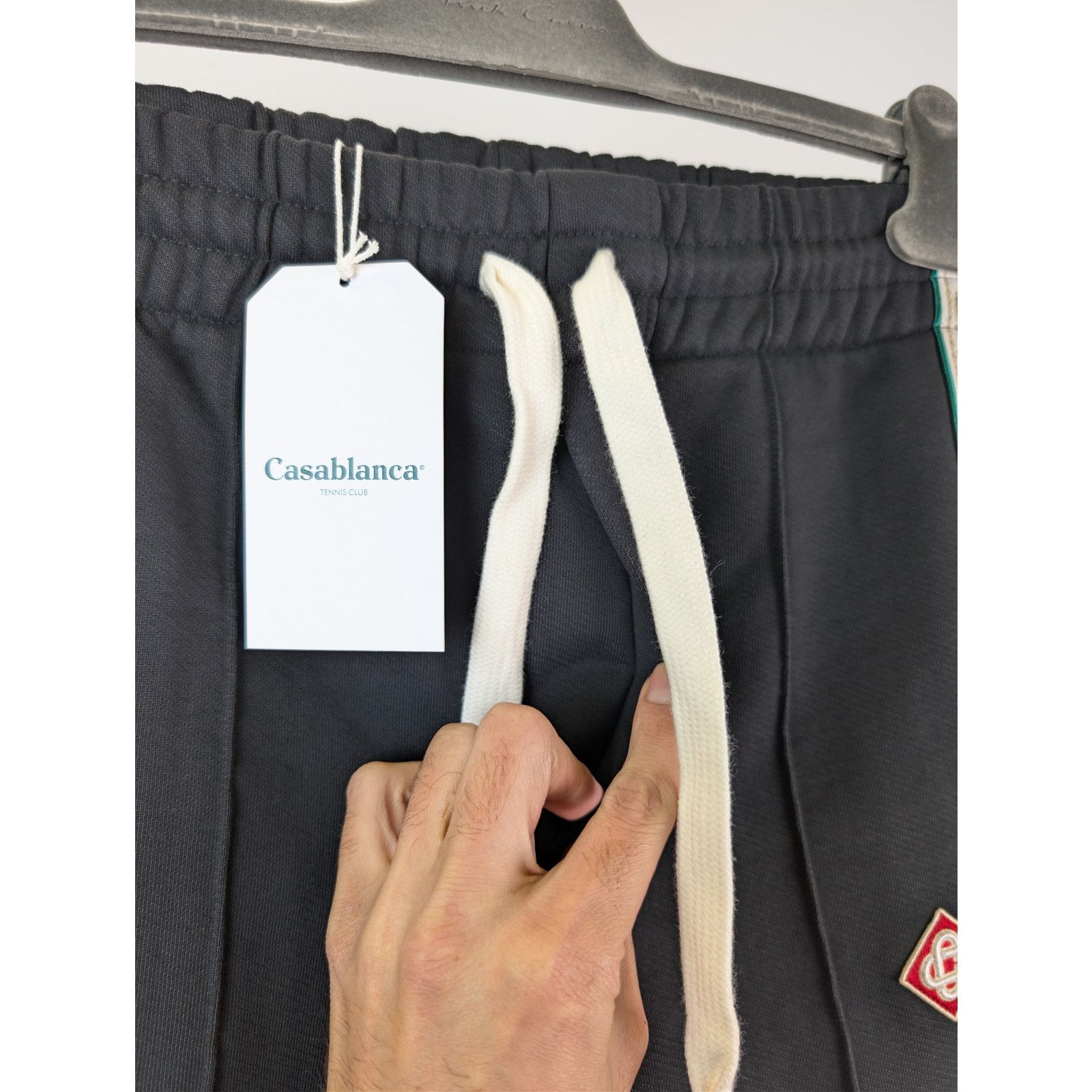 Casablanca o1rshd1 Black Loopback Laurel Tape Panelled Sweatpants Size US 30 / EU 46 - 7 Thumbnail