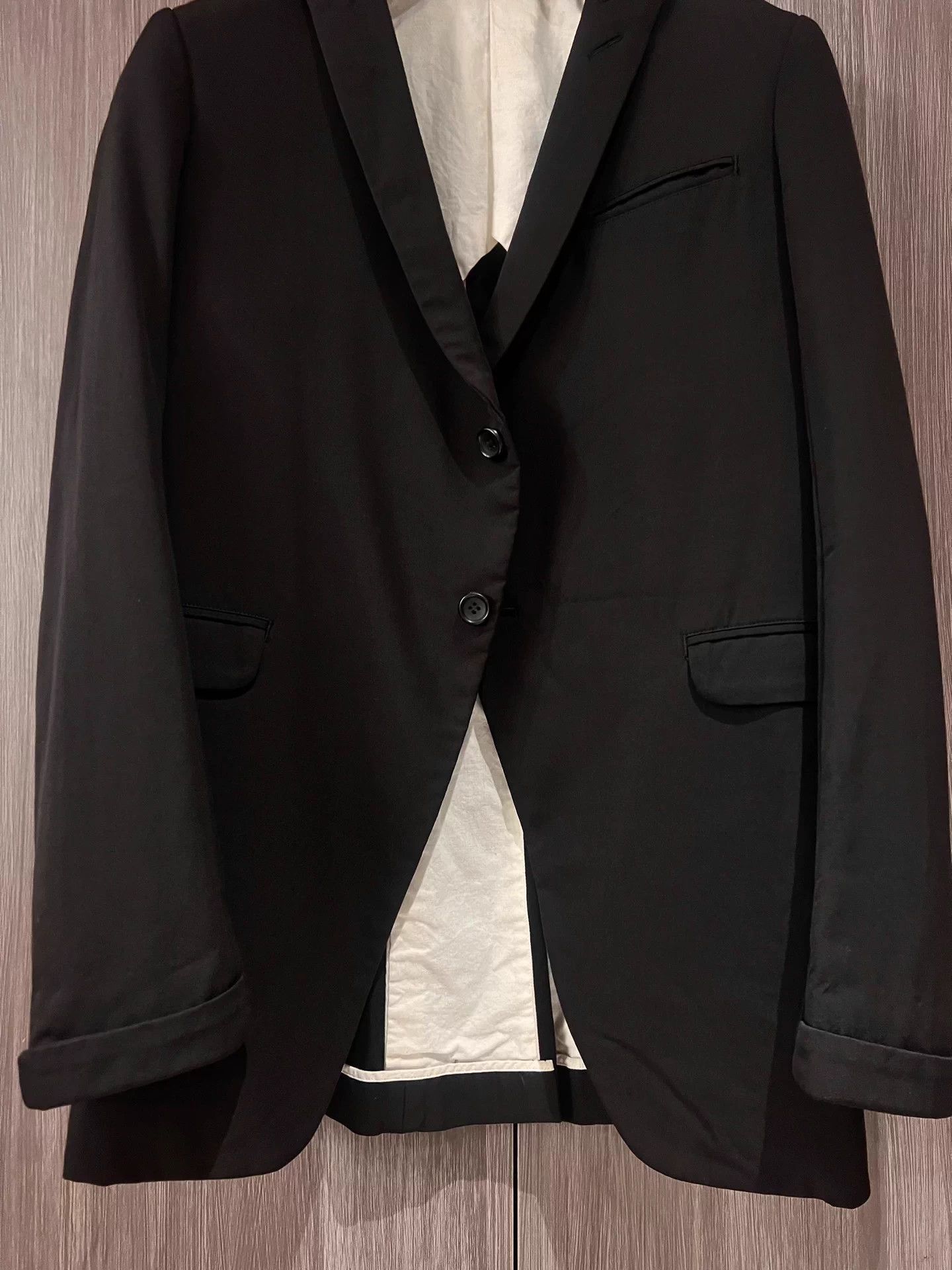 Comme des Garcons CDG Homme Plus 2011 Runway Wool Tux Slim Blazer XS Size 36S - 2 Thumbnail