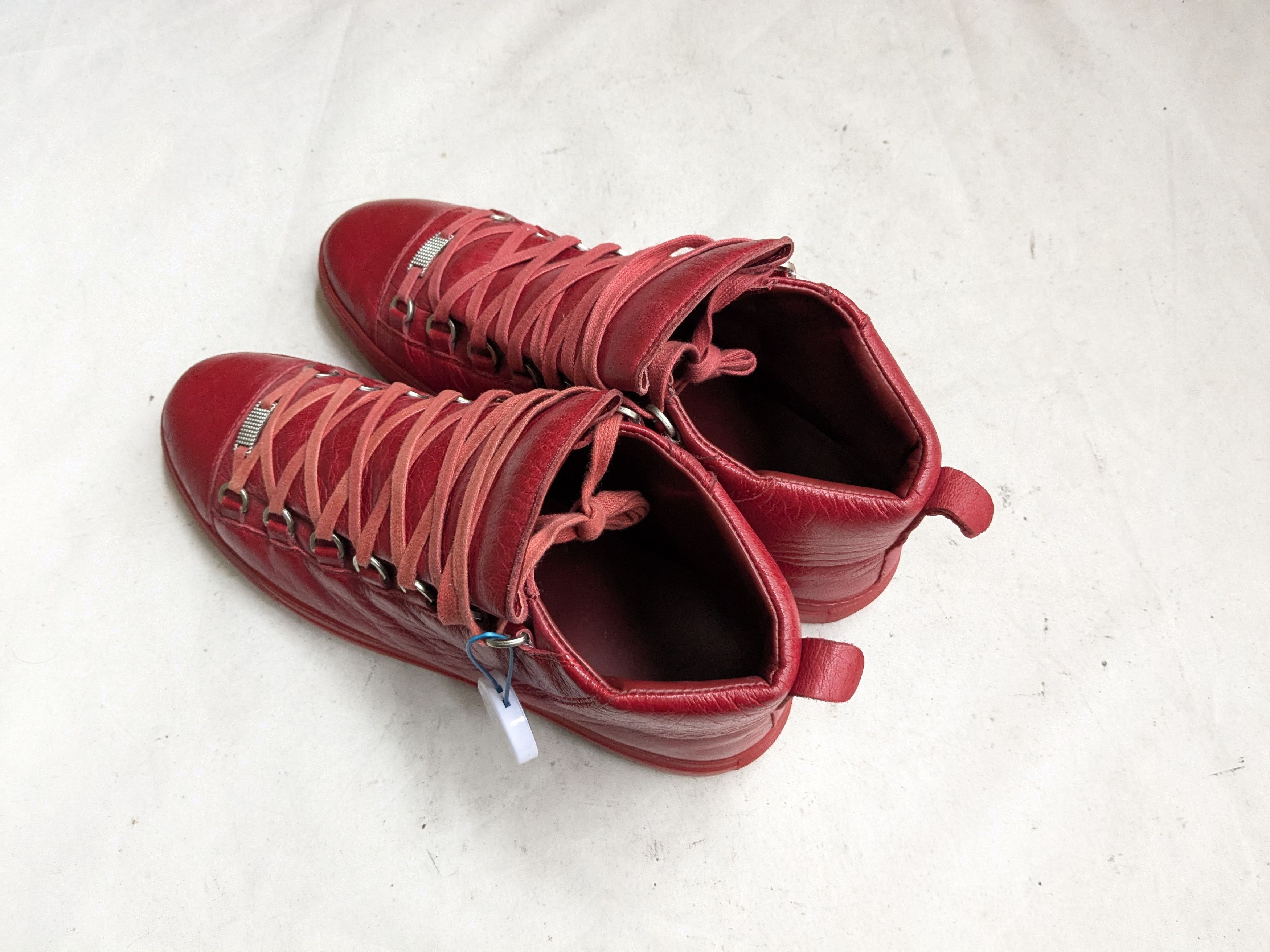 Balenciaga Balenciaga Arena Red 11 Leather High Tops Size US 11 / EU 44 - 8 Thumbnail