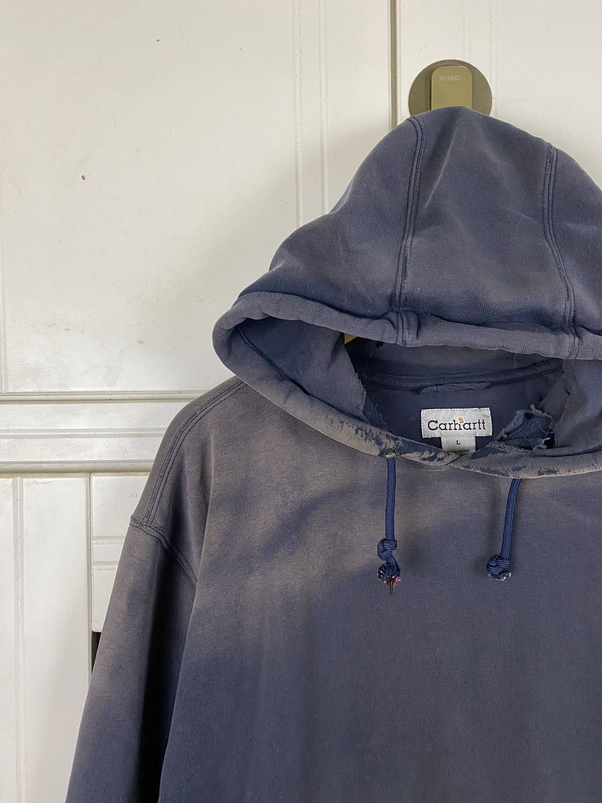 Carhartt × Vintage Vintage Hoodies Carhartt Sun Faded Blue Size US L / EU 52-54 / 3 - 4 Thumbnail