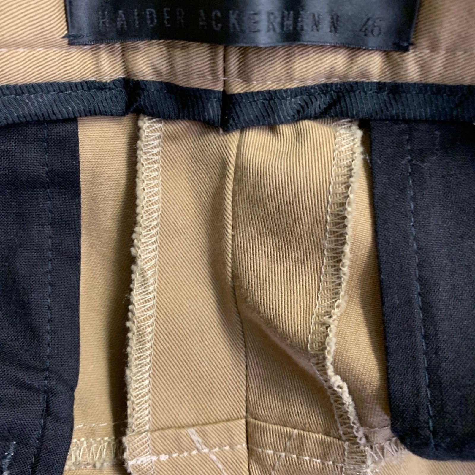 Haider Ackermann HAIDER ACKERMANN Size 32 Khaki Pleated Cropped Casual Pants Size US 32 / EU 48 - 5 Thumbnail