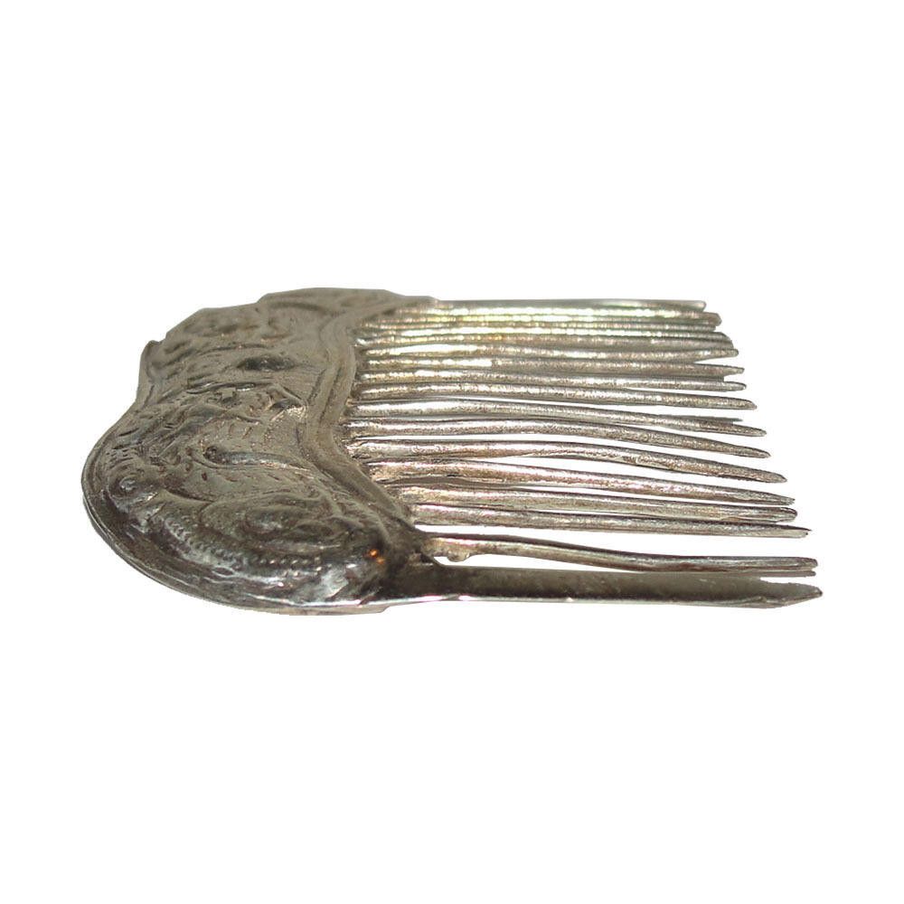 Designer Small Antique Silver Chinese Dragon Hair Comb Alberto Juan Size ONE SIZE - 2 Thumbnail