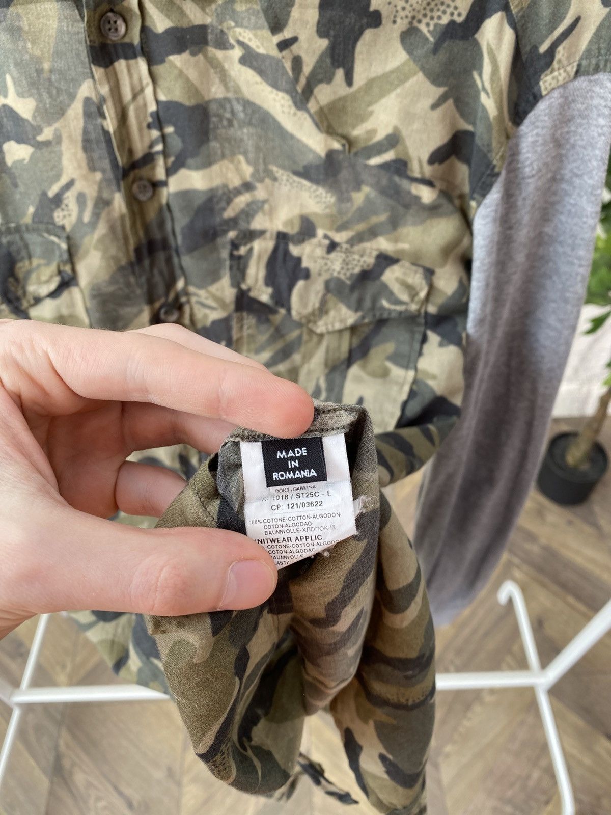 Dolce & Gabbana Vintage Dolce & Gabbana D&G Brad Camouflage Shirt Size US L / EU 52-54 / 3 - 9 Thumbnail