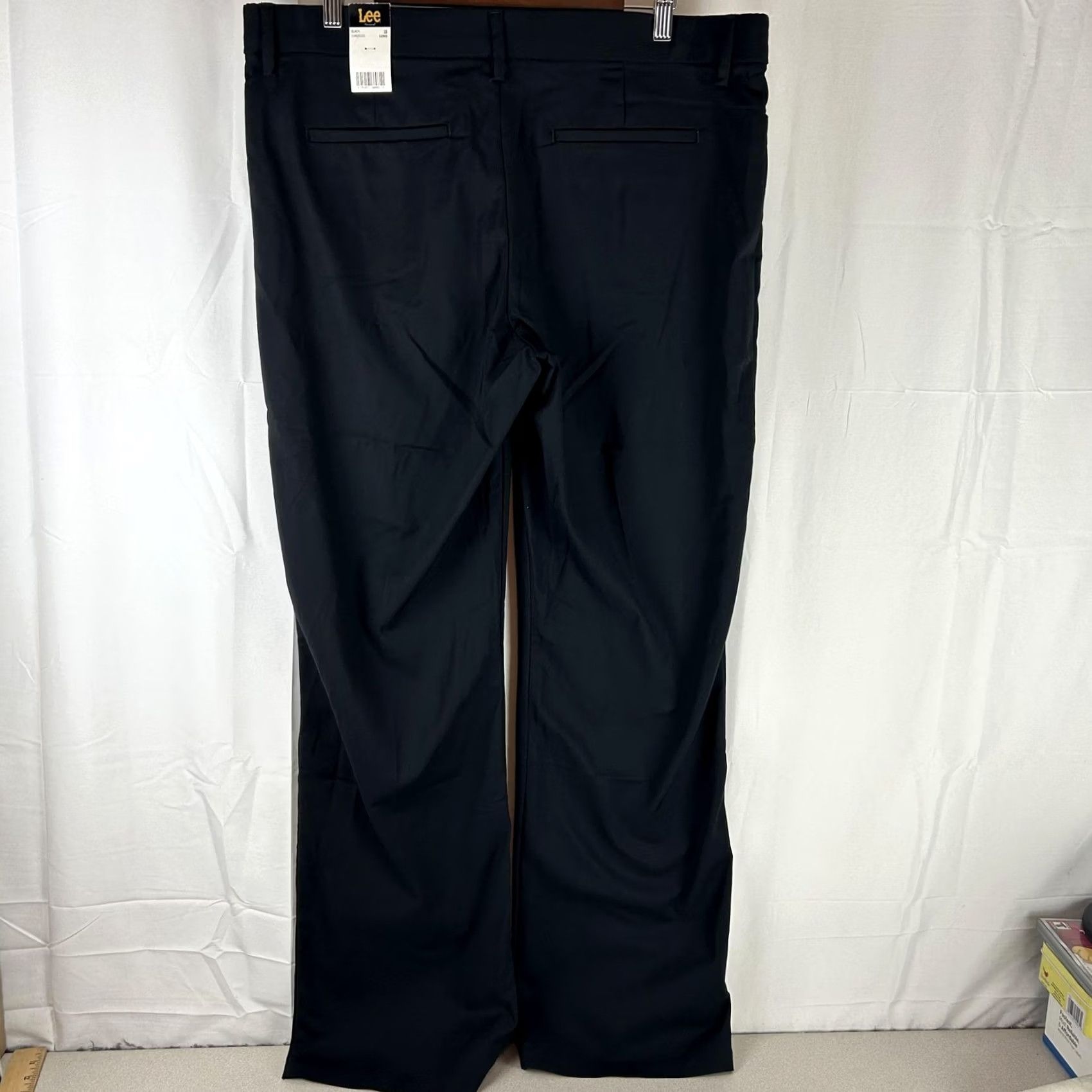 Lee Lee Pants Womens 18 Long Black Ultra Lux Comfort Trouser Flex Motion Work Career Dress Pants Regular Fit Straight Leg Tall Size 18 Long Women Mens? Size 40" / US 18 - 6 Thumbnail