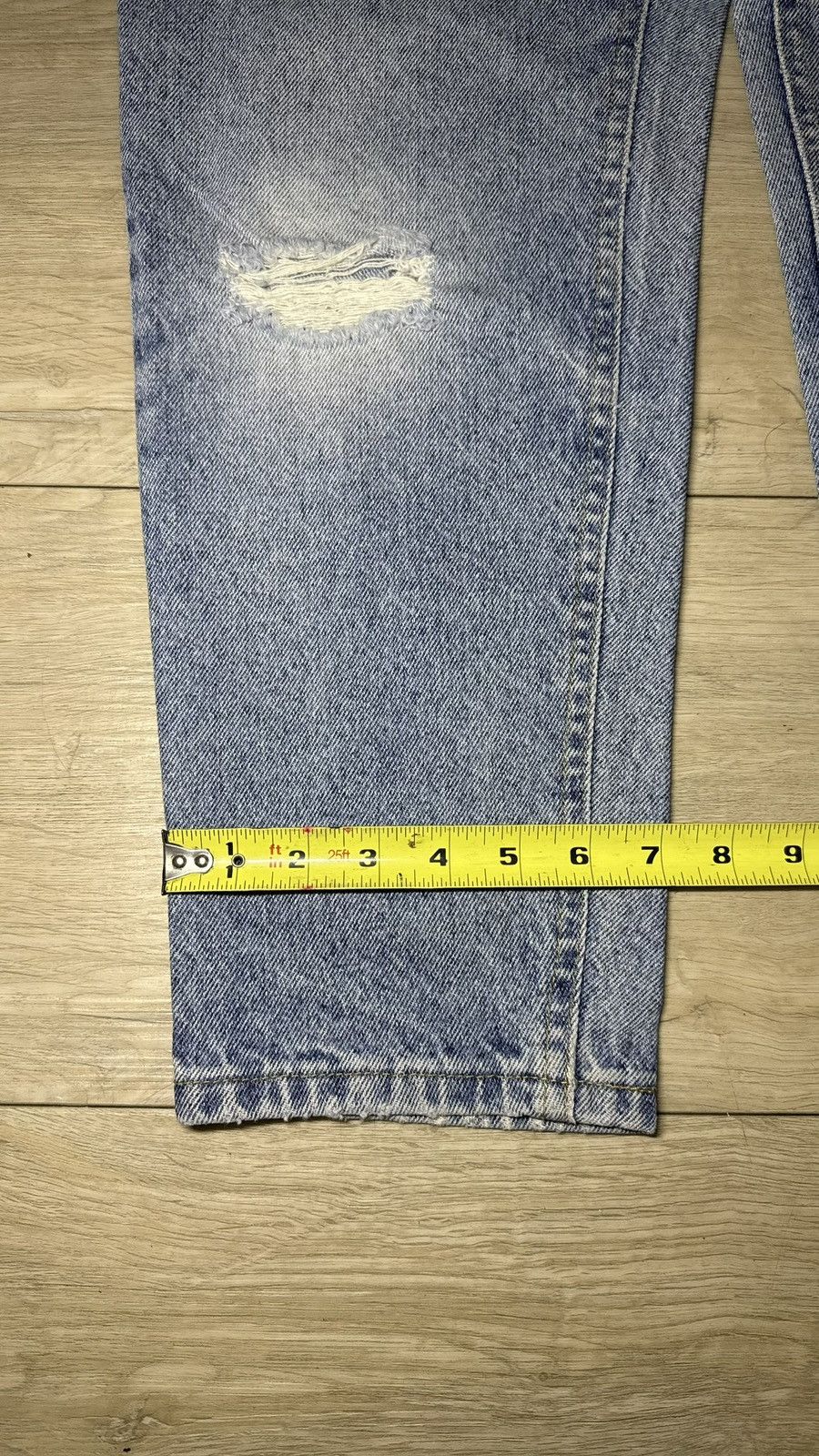 Lee Vintage 1990s Women’s Lee 12 Acid Wash Straight Leg Denim Size 34" / US 12 / IT 48 - 7 Thumbnail