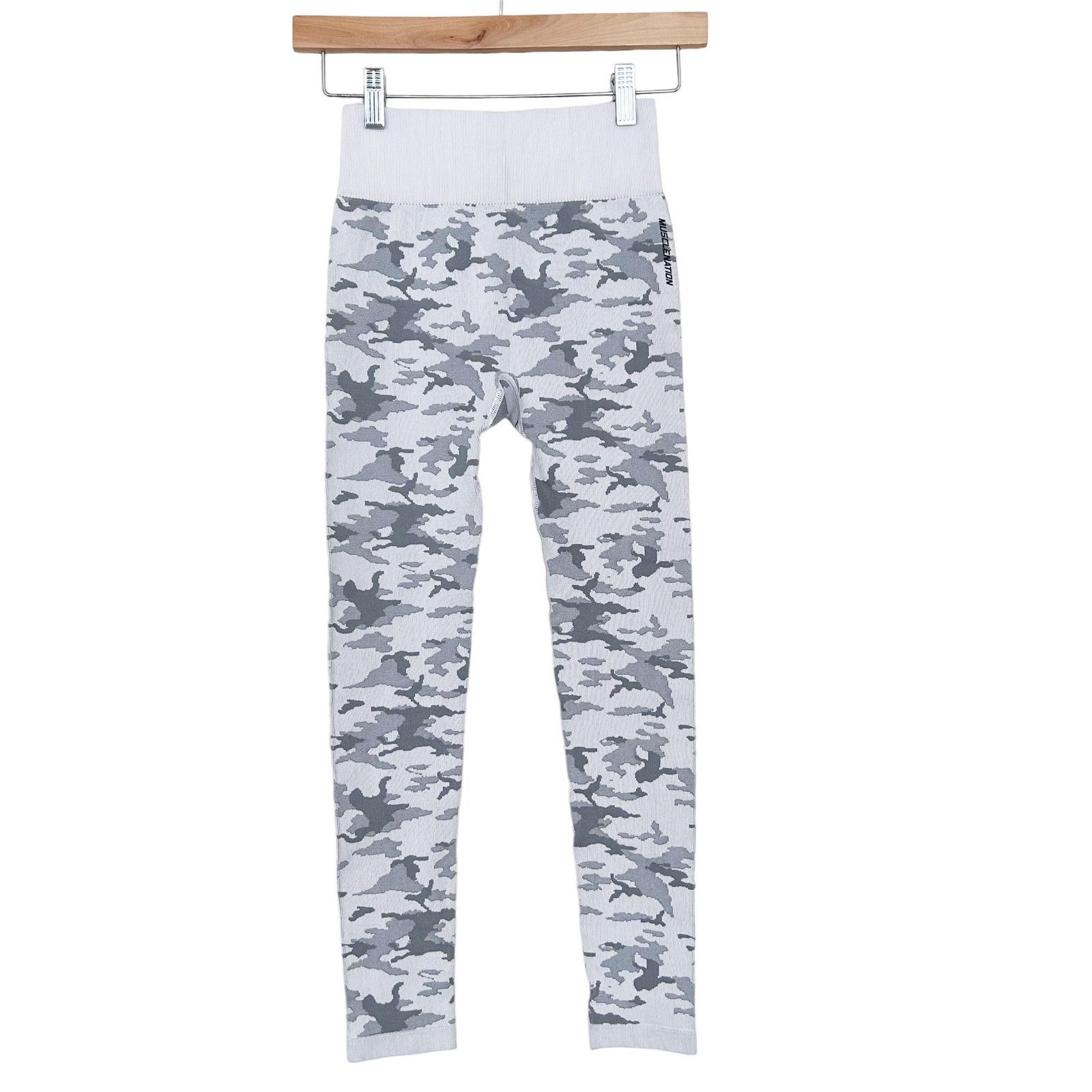 Other Muscle Nation Gray Camo Seamless Leggings Sz S Size 27" / US 4 / IT 40 - 1 Thumbnail