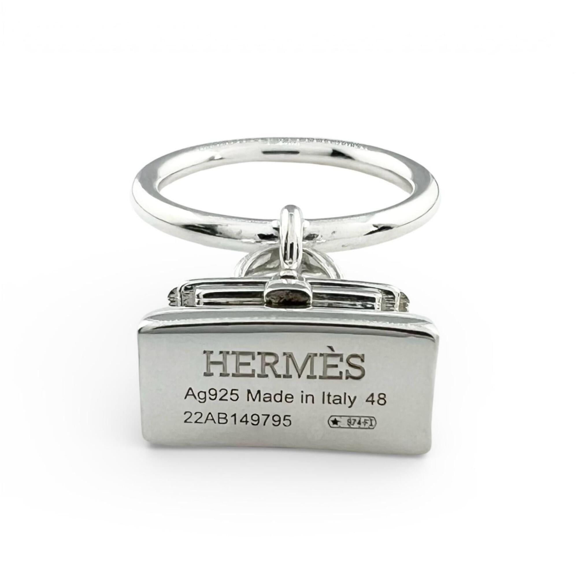 Hermes HERMES Kelly Amulette Ring, 2022 model, AG925 sterling silver, size 48, with box and case, made in Italy, weight 7.6g, women's. Size ONE SIZE - 1 Thumbnail