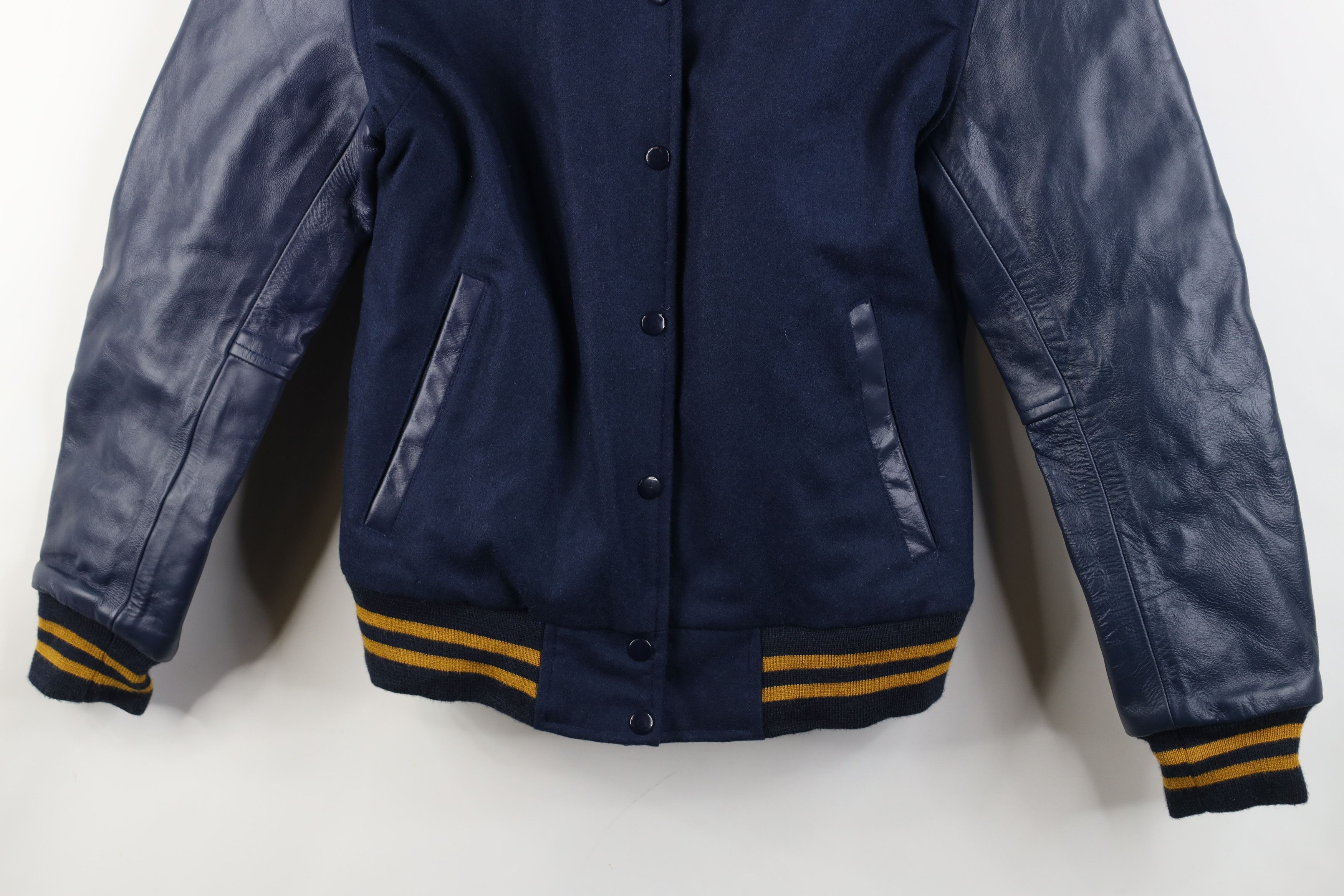 Vintage Vintage 90s Streetwear Wool Leather Varsity Letterman Jacket Size XL / US 12-14 / IT 48-50 - 3 Thumbnail