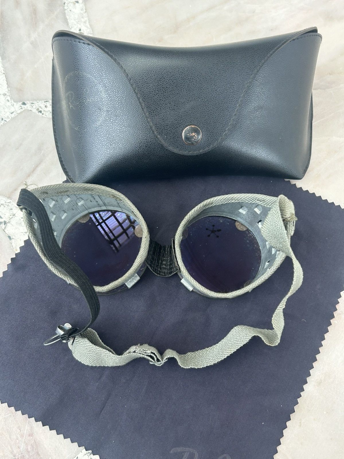 Vintage World War II Steam Punk Germany Goggle 30s - 40s Size ONE SIZE - 2 Thumbnail
