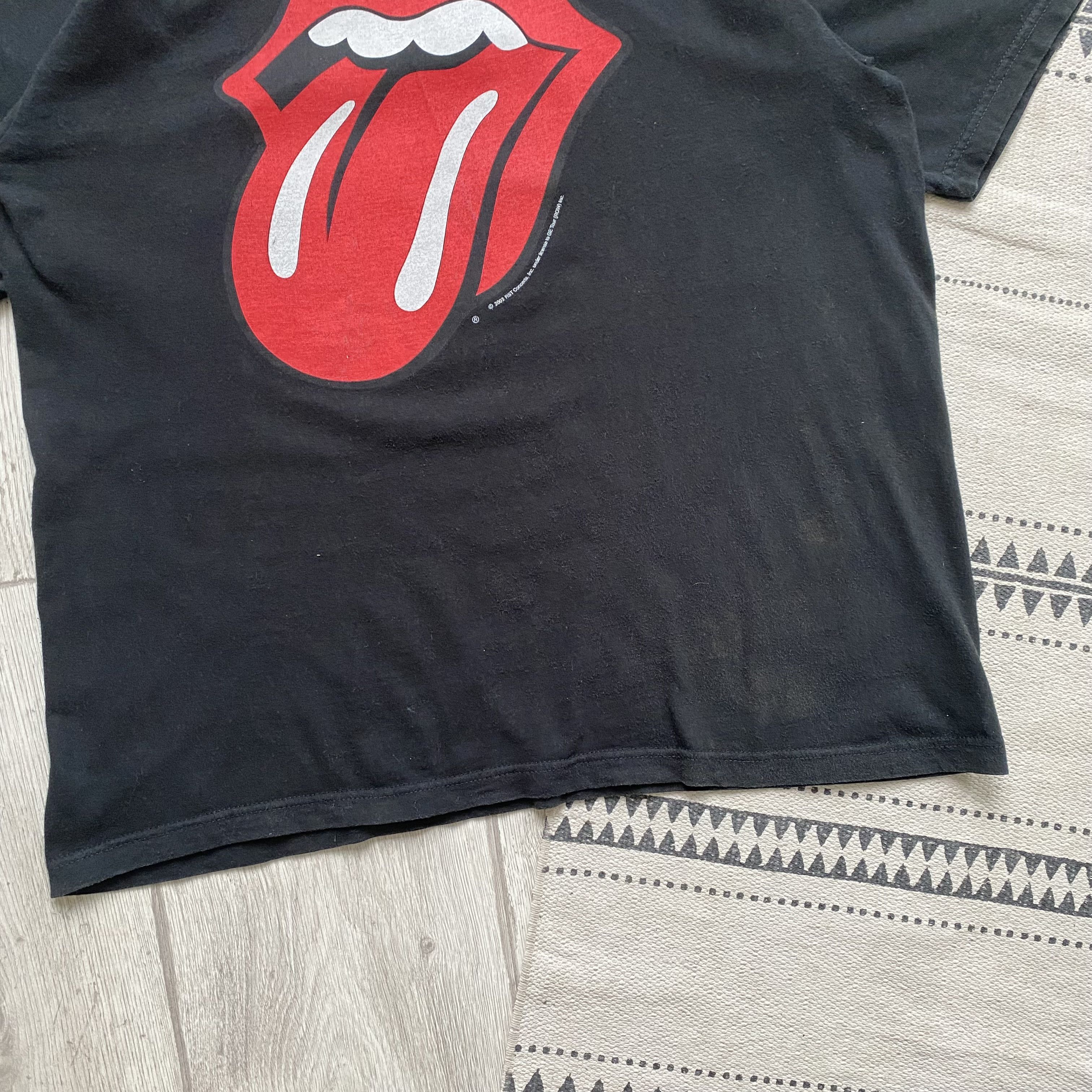 The Rolling Stones Vintage Faded Rolling stones tee big logo Y2K rock band Size US M / EU 48-50 / 2 - 3 Thumbnail