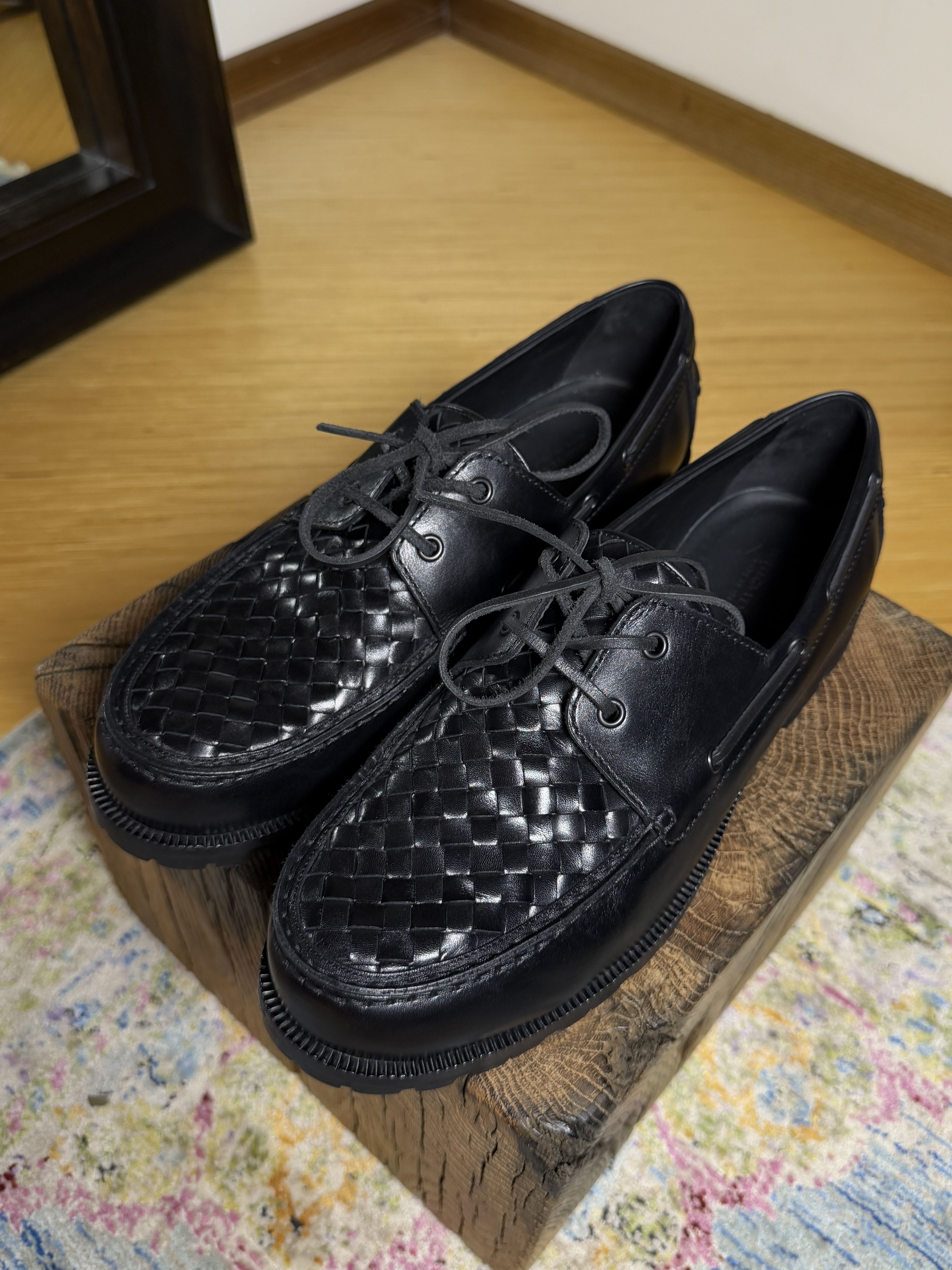 $850 NIB Men\'s Bottega Veneta Black Leather Driving Chukka Shoes Size 41(8) Bottega Veneta $850 NIB Men main image 3