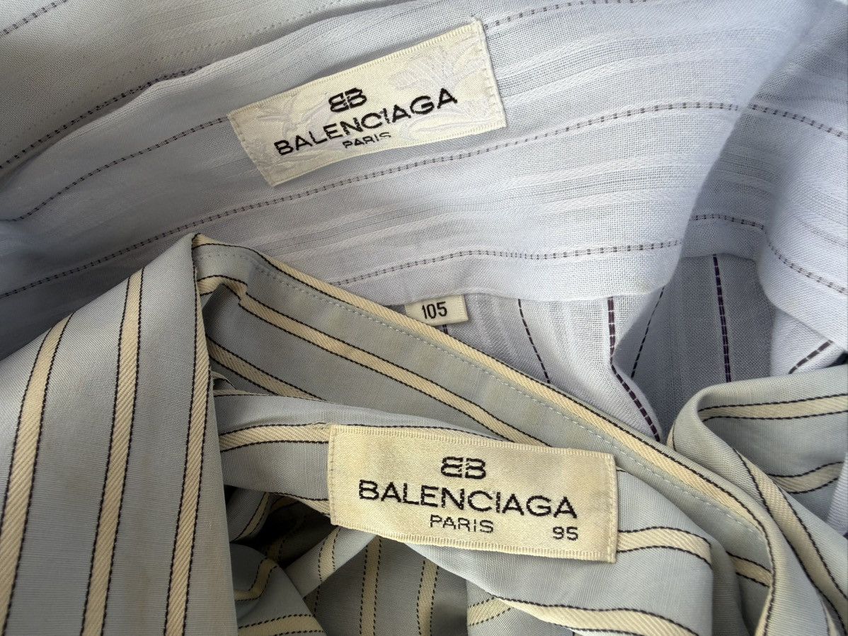 Balenciaga Balenciaga double layered stripe shirts Size US M / EU 48-50 / 2 - 7 Thumbnail