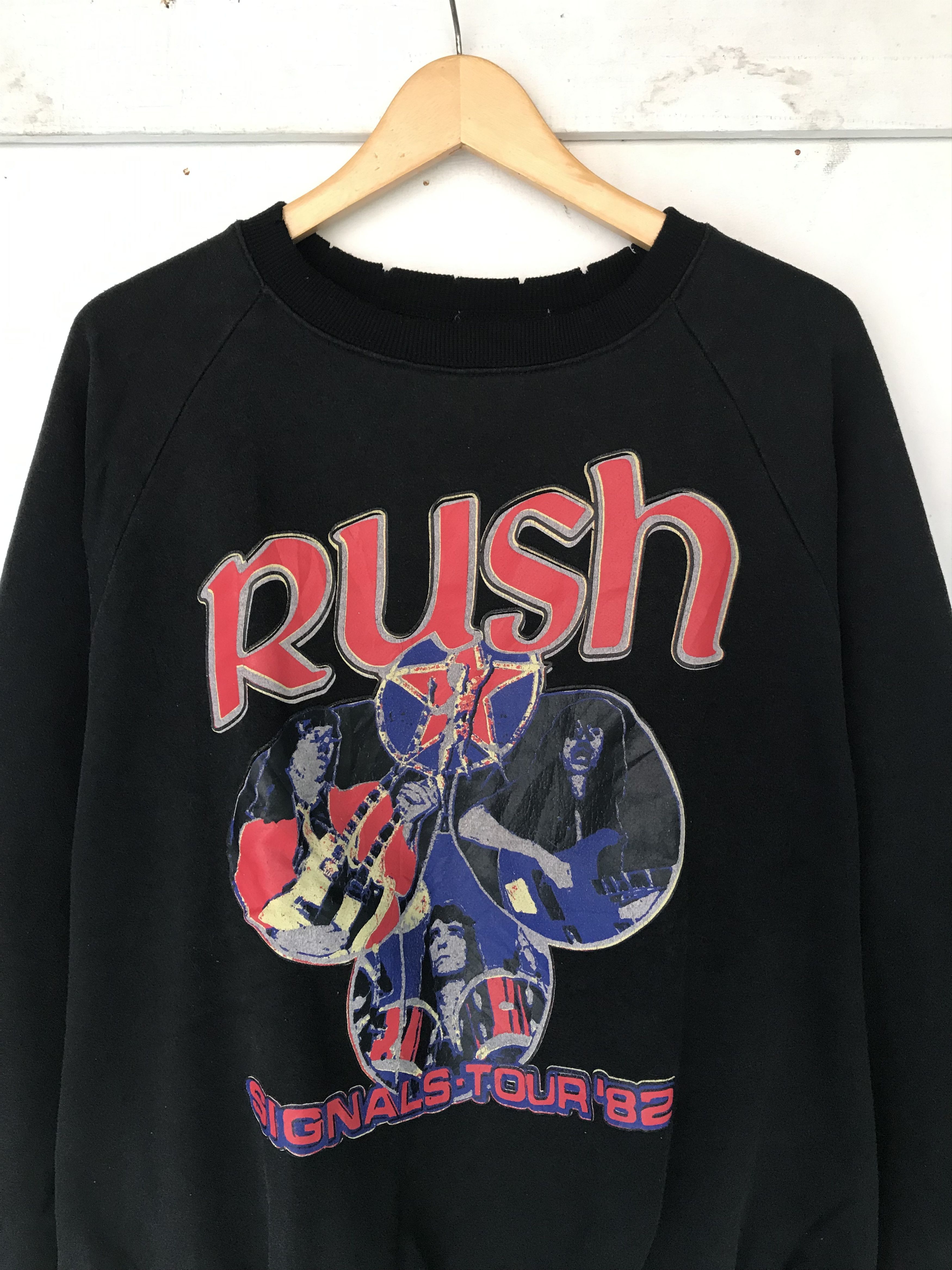 Band Tees × Vintage Vintage Band RUSH Tour 82 distressed sweatshirt Size US XL / EU 56 / 4 - 2 Thumbnail
