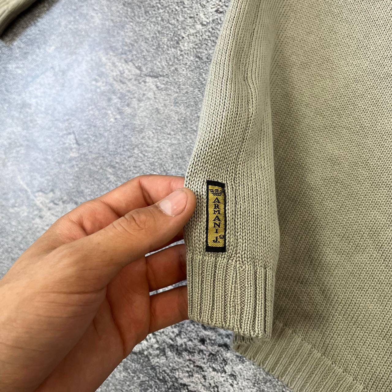 Armani Very rare, Vintage Armani Jeans, sweater 90s Y2K big logo Size US XL / EU 56 / 4 - 2 Thumbnail