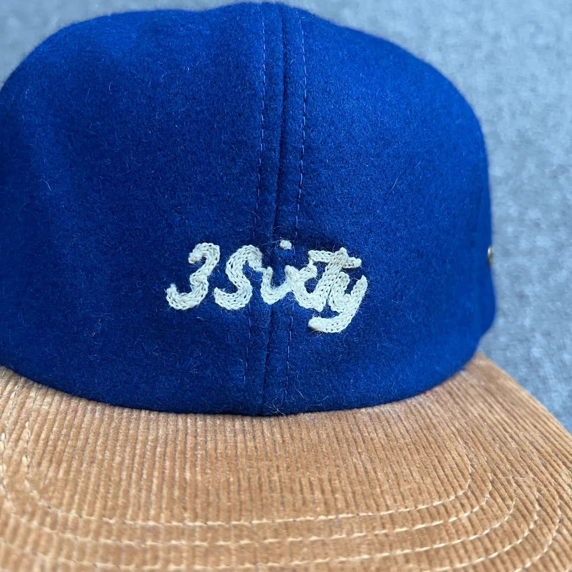 Sixty SIXTY vintage embroidered woolen corduroy baseball cap Q7 Size ONE SIZE - 2 Thumbnail
