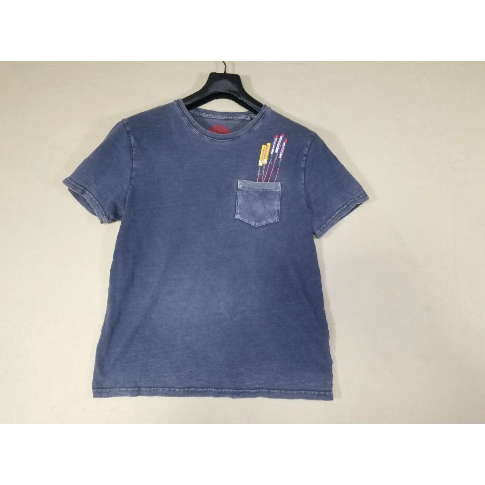Lucky Brand Lucky Brand Mens T-Shirt Pocket Tee Gray Sunset Wash Medium Size US M / EU 48-50 / 2 - 2 Thumbnail