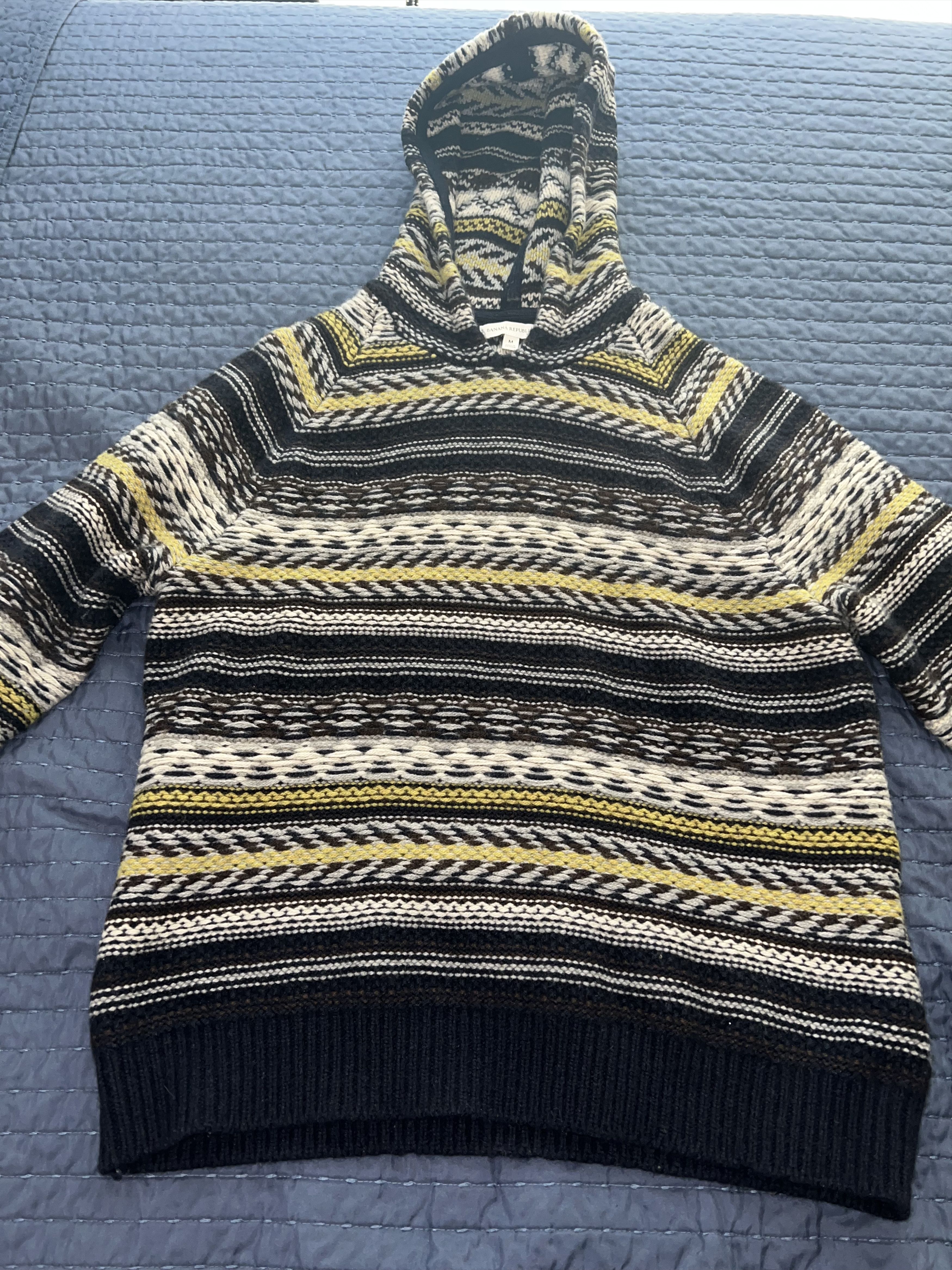 Banana Republic Fairisle Merino-Blend Sweater Hoodie Size US M / EU 48-50 / 2 - 3 Thumbnail