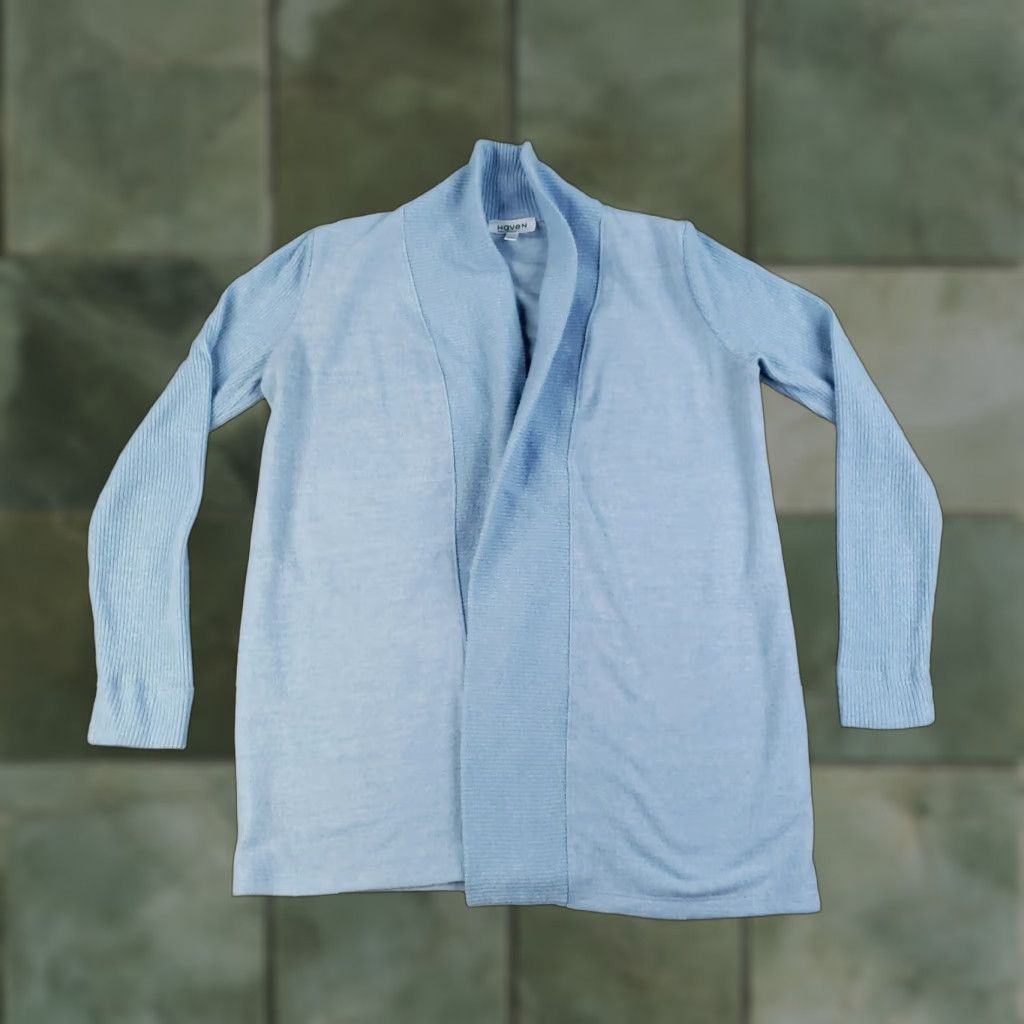 Vintage Haven Well Within Cardigan Women XS Blue Open Front Soft Pockets Stretch Size XS / US 0-2 / IT 36-38 - 1 Thumbnail