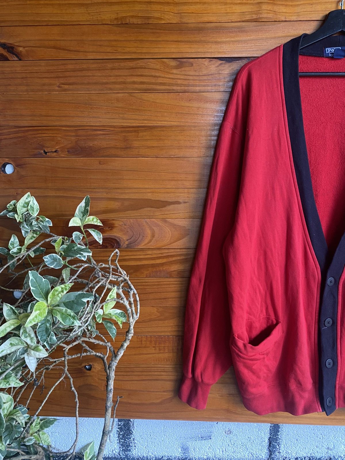Polo Ralph Lauren Vintage Polo by Ralph Lauren Red Cotton Cardigan 1990s Polo Size US L / EU 52-54 / 3 - 7 Thumbnail