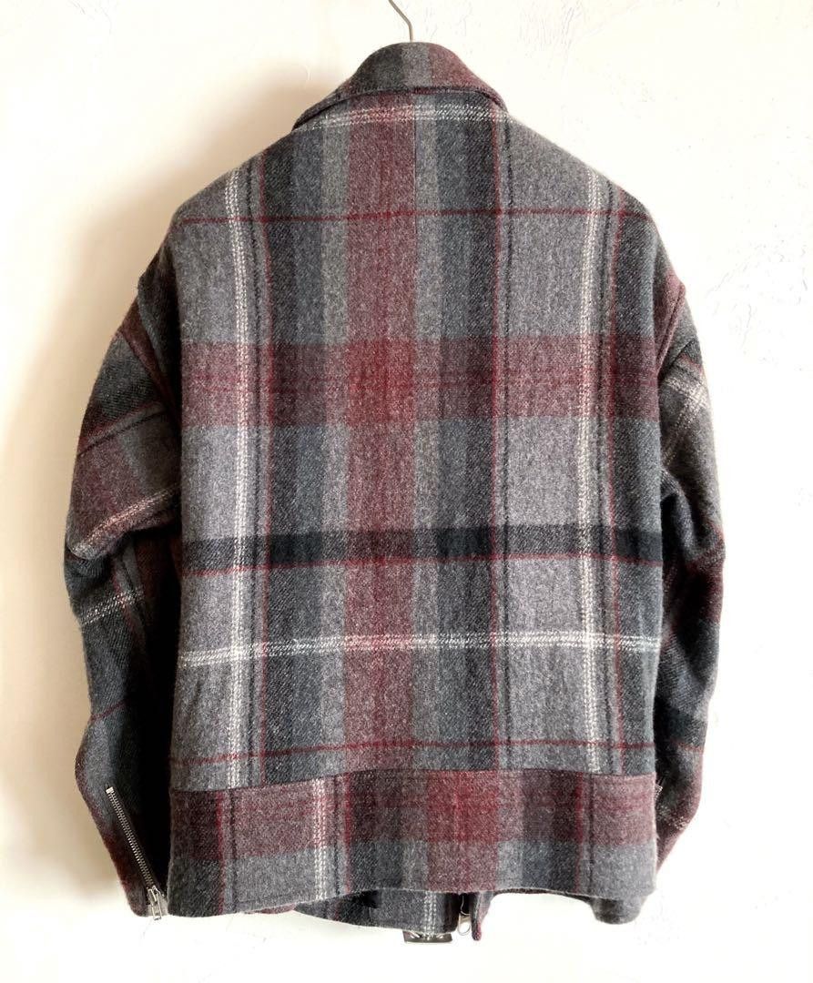 Yohji Yamamoto Y's yohji yamamoto wool check riders jacket Size US S / EU 44-46 / 1 - 2 Thumbnail