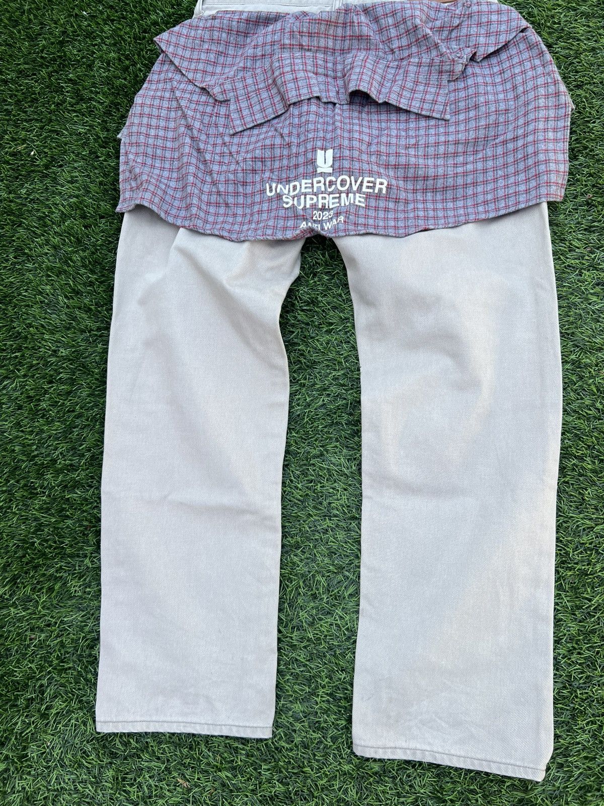 Supreme × Undercover Supreme Undercover flannel layered jeans chino Size US 32 / EU 48 - 5 Thumbnail