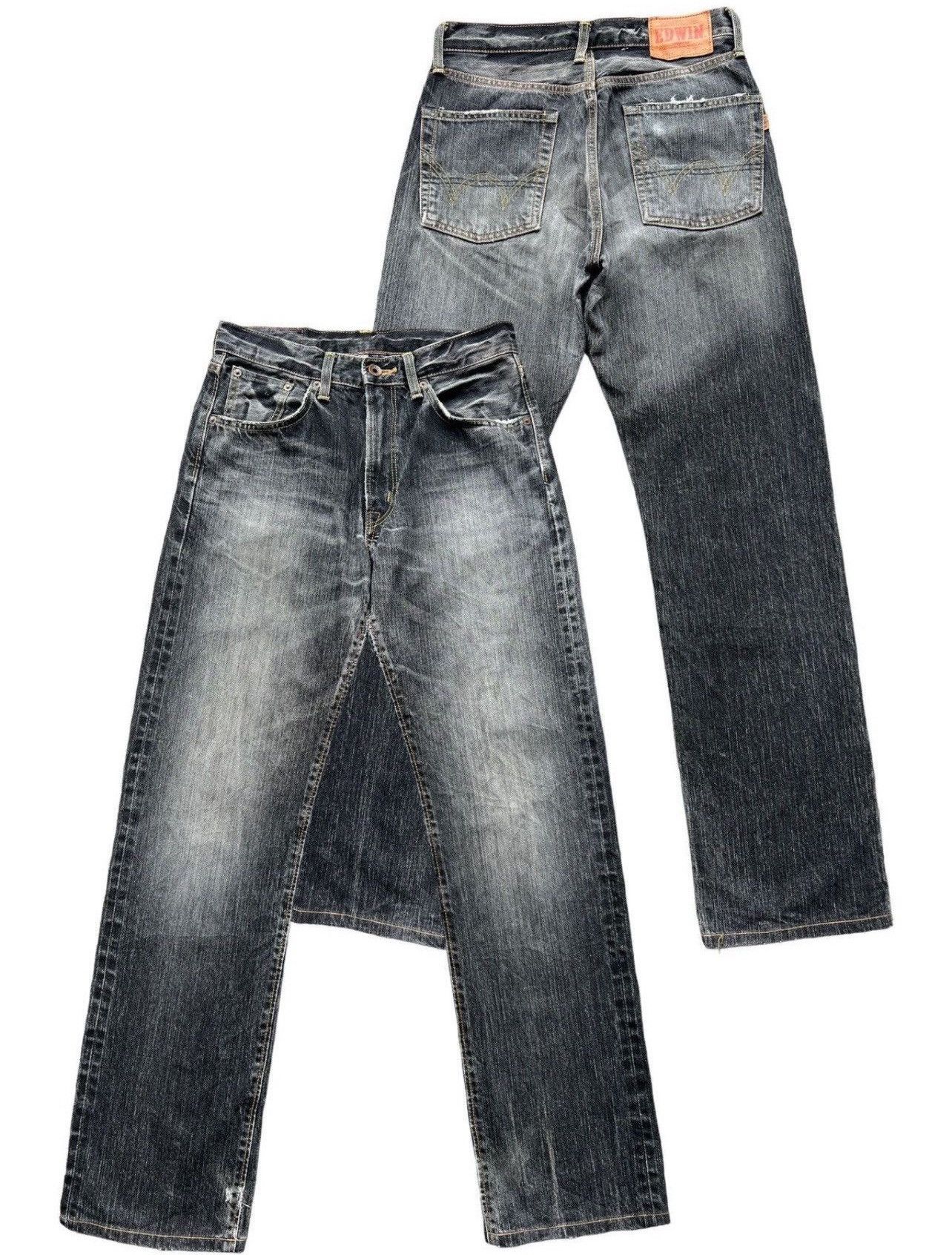 Vintage Edwin 505zx Selvedge Faded Denim Jeans 30x32.5