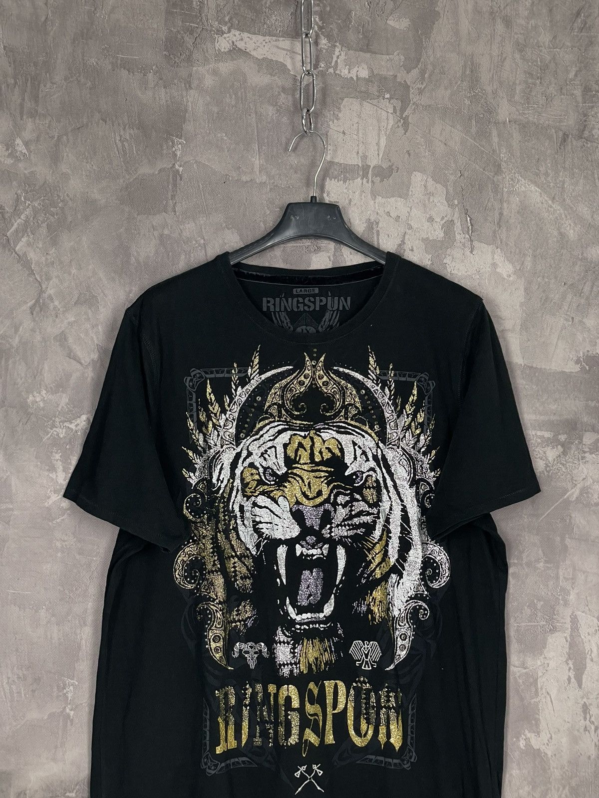 Japanese Brand × Ringspun × Vintage Vintage Ringspun T Shirt Japanese Style Tiger Samurai Yakuza Size US L / EU 52-54 / 3 - 2 Thumbnail