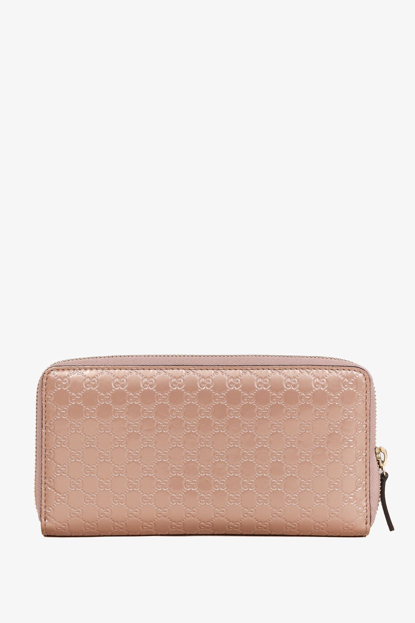 Gucci Gucci Dusty Rose Microguccissima Zip-Around Wallet Size ONE SIZE - 4 Thumbnail
