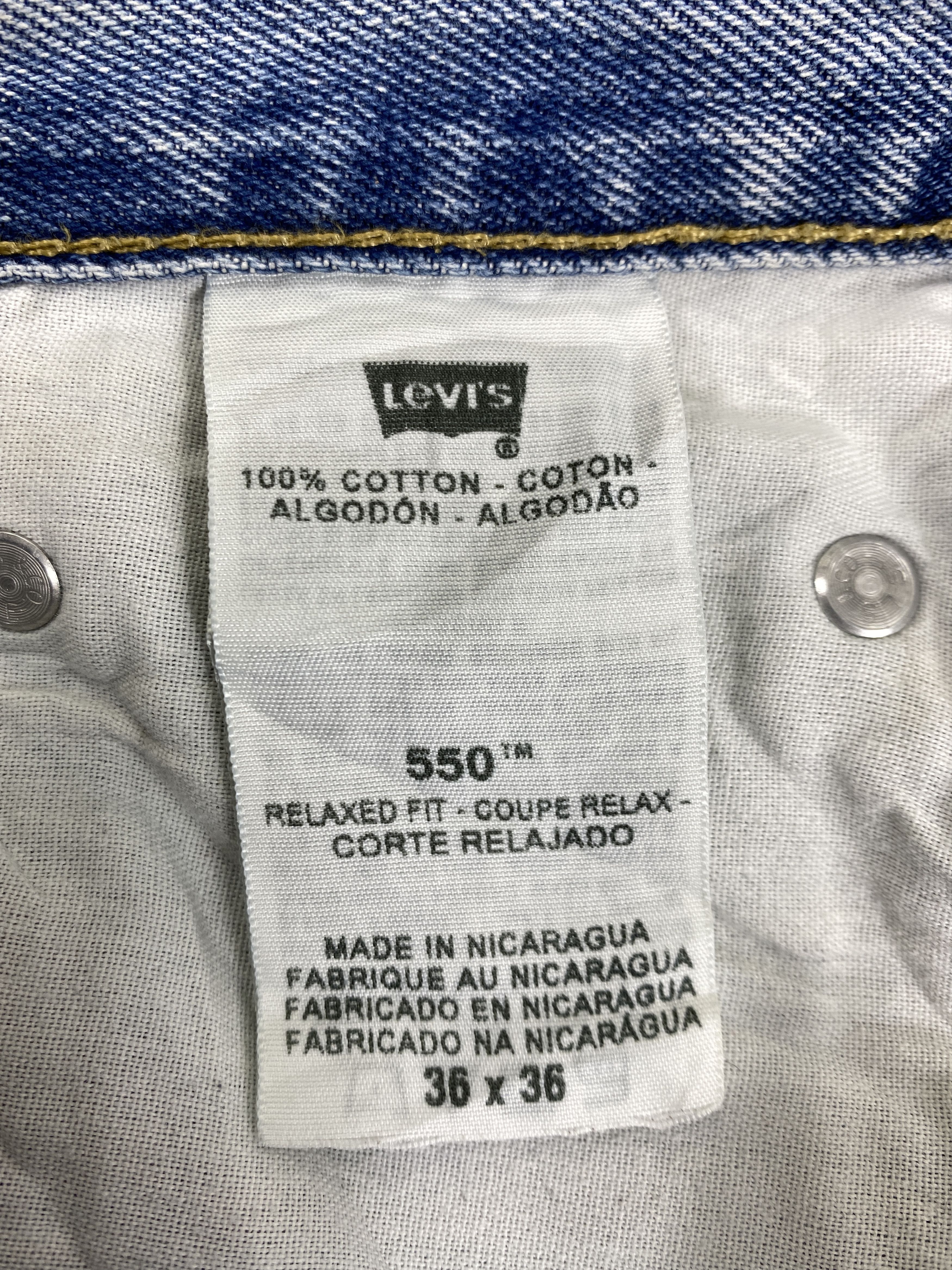 Levi's Light Wash Vintage Levi's 550 Relaxed Fit Denim 36x35 -JN652 Size US 36 / EU 52 - 10 Thumbnail
