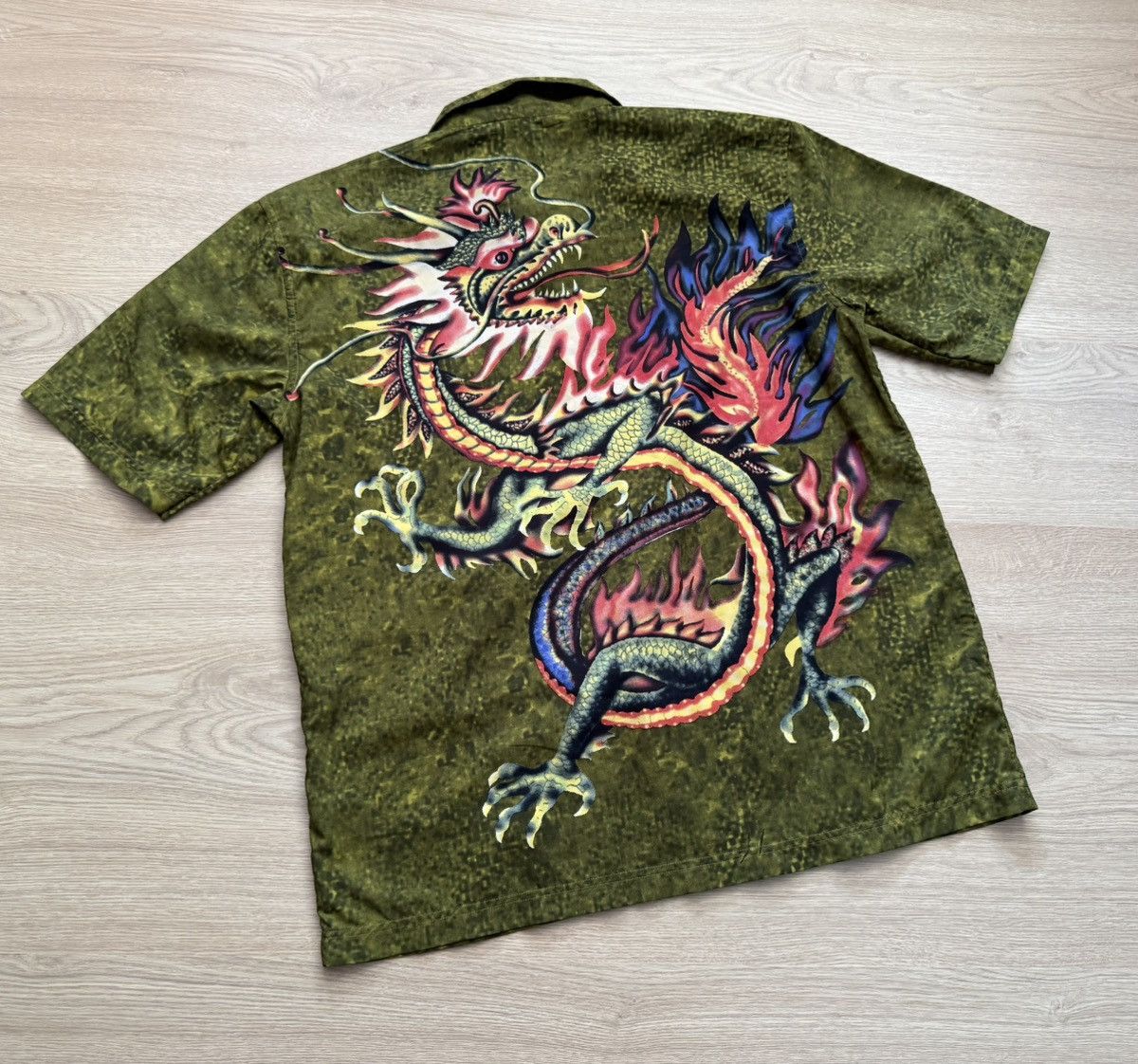 Japanese Brand Vintage 00’s Giorgio y2k Japanese Dragon Ahirt Size US L / EU 52-54 / 3 - 3 Thumbnail