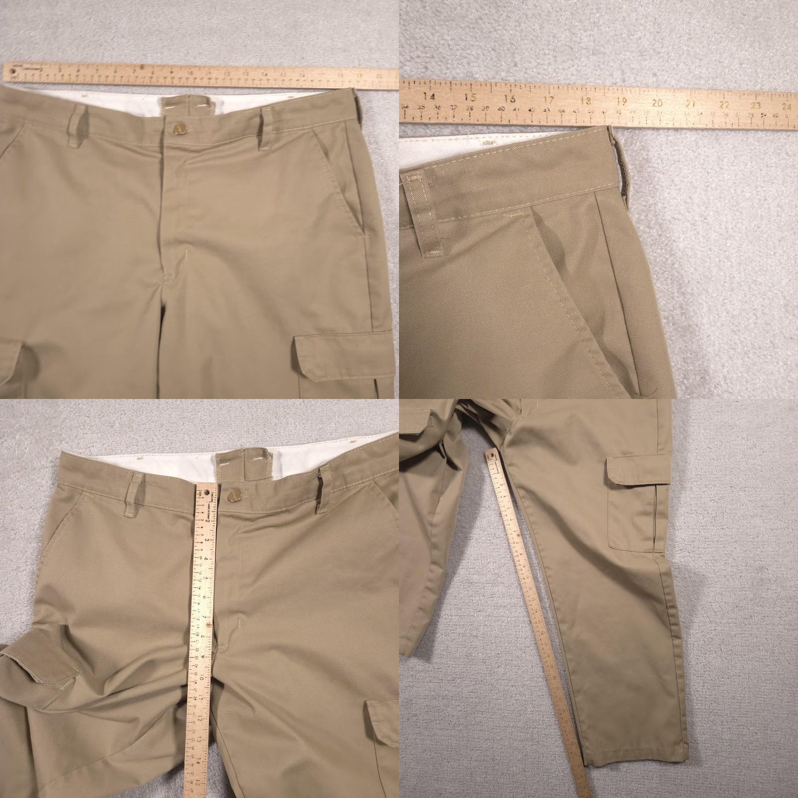 Red Kap Red Kap Cargo Pants Mens 38x28 Beige Polyester Cotton Workwear Pockets Belt Loops Flat Front Zipper Size US 38 / EU 54 - 8 Thumbnail