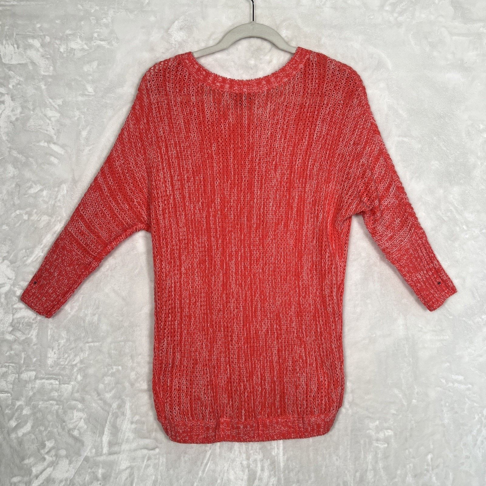 Express Express Pink Cable Knit Sweater Sm Marino Wool Acrylic Round Size S / US 4 / IT 40 - 11 Thumbnail