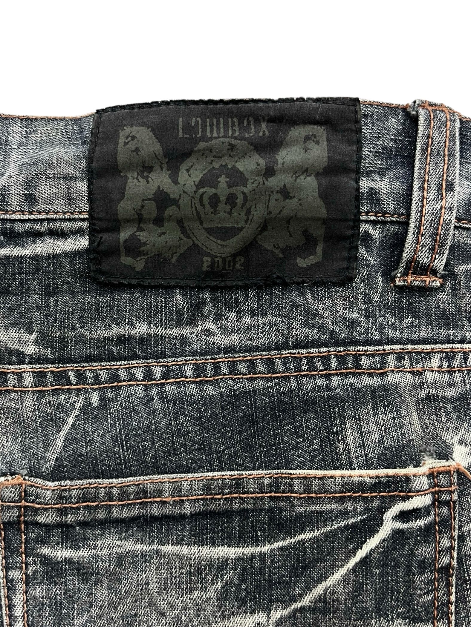 💀GRUNGE🔥LOWBOX Mudwash Distressed Ripped Denim Undercover