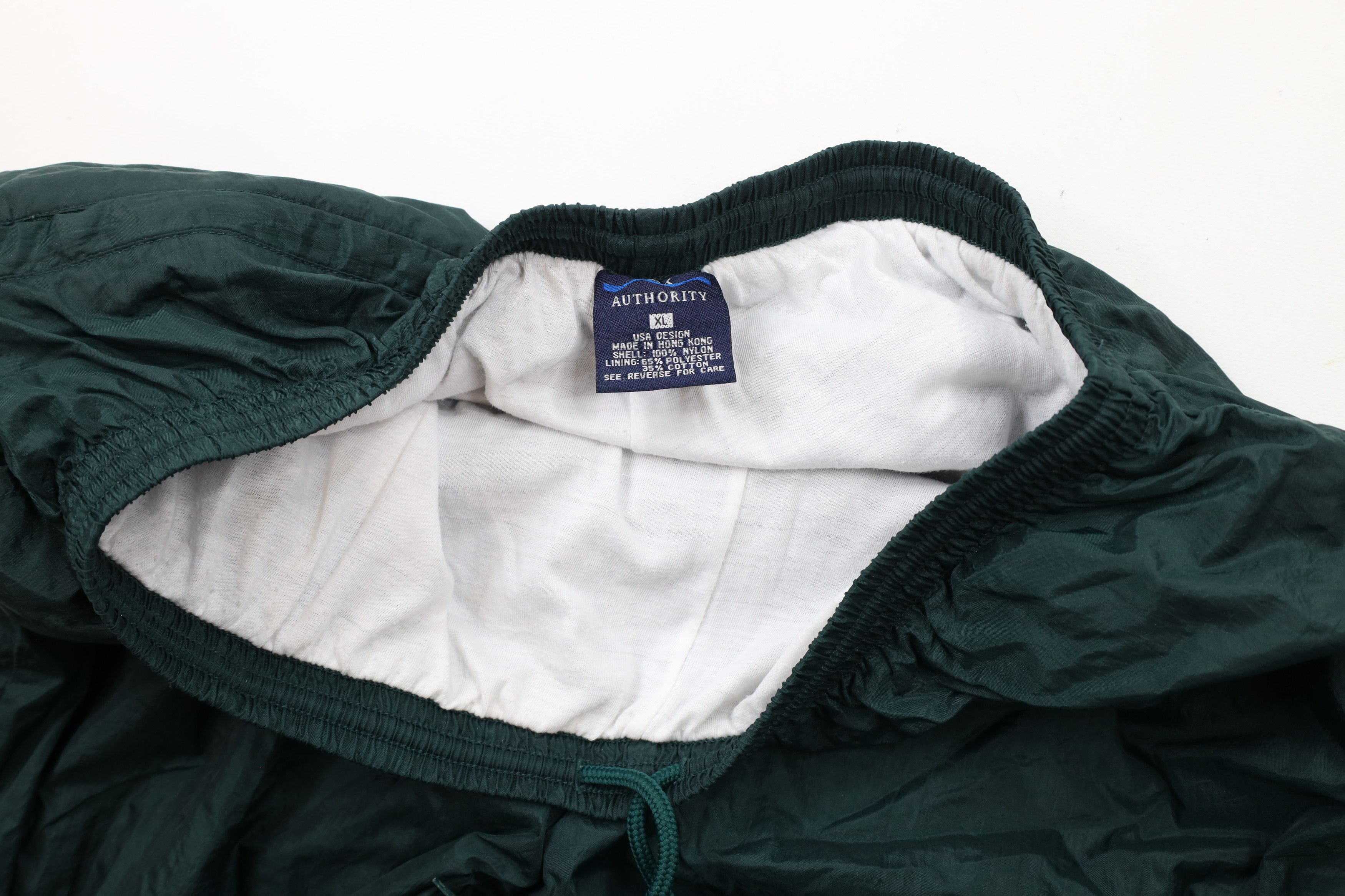 Vintage Vintage 90s Streetwear Blank Lined Nylon Joggers Pants Green Size US 38 / EU 54 - 8 Thumbnail