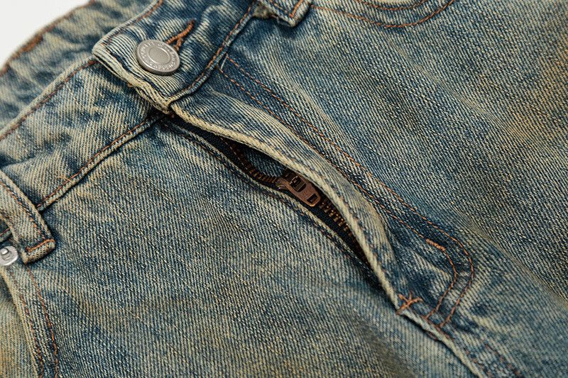 Vintage Men's Retro Street Loose Washed Distressed Straight Jeans Size US 32 / EU 48 - 3 Thumbnail