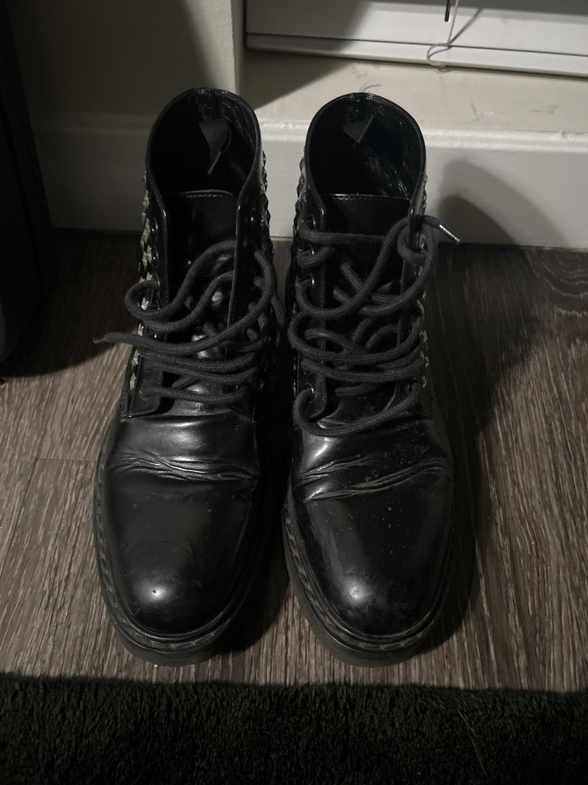 Saint Laurent Paris AW15 - Star Studded Combat Boots Size US 9 / EU 42 - 5 Thumbnail