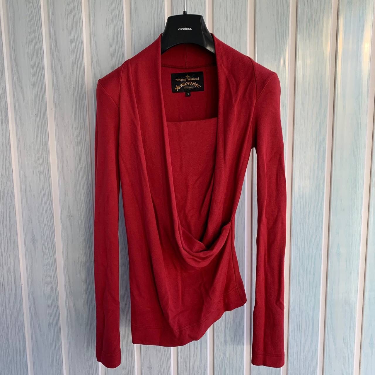 Designer × Vivienne Westwood Vivienne Westwood Anglomania Red Asymmetric Wrap Blouse Size S / US 4 / IT 40 - 5 Thumbnail