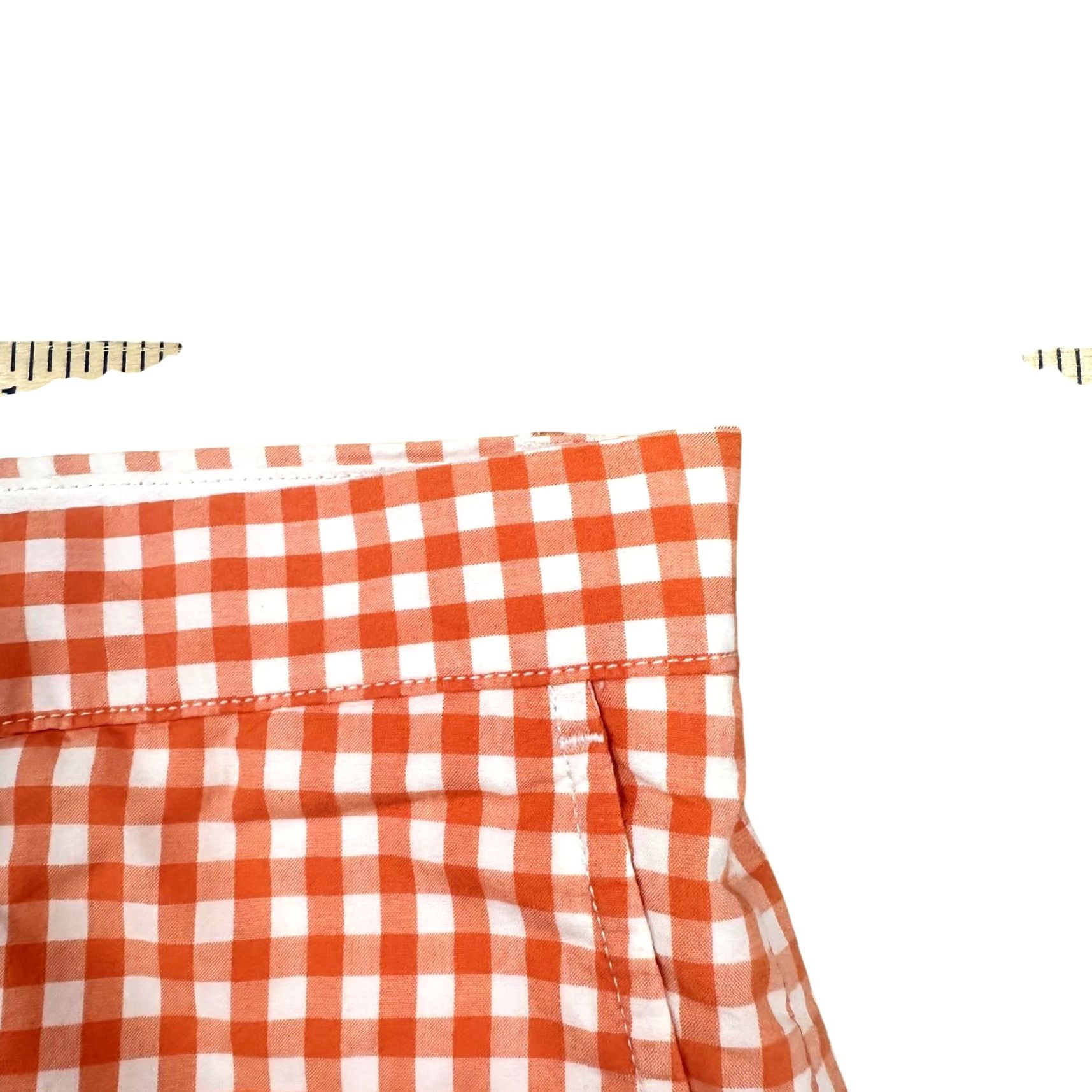 Polo Ralph Lauren Polo Ralph Lauren Shorts Mens 33 Orange White Suffield Short Gingham Cotton Size US XS / EU 42 / 0 - 5 Thumbnail