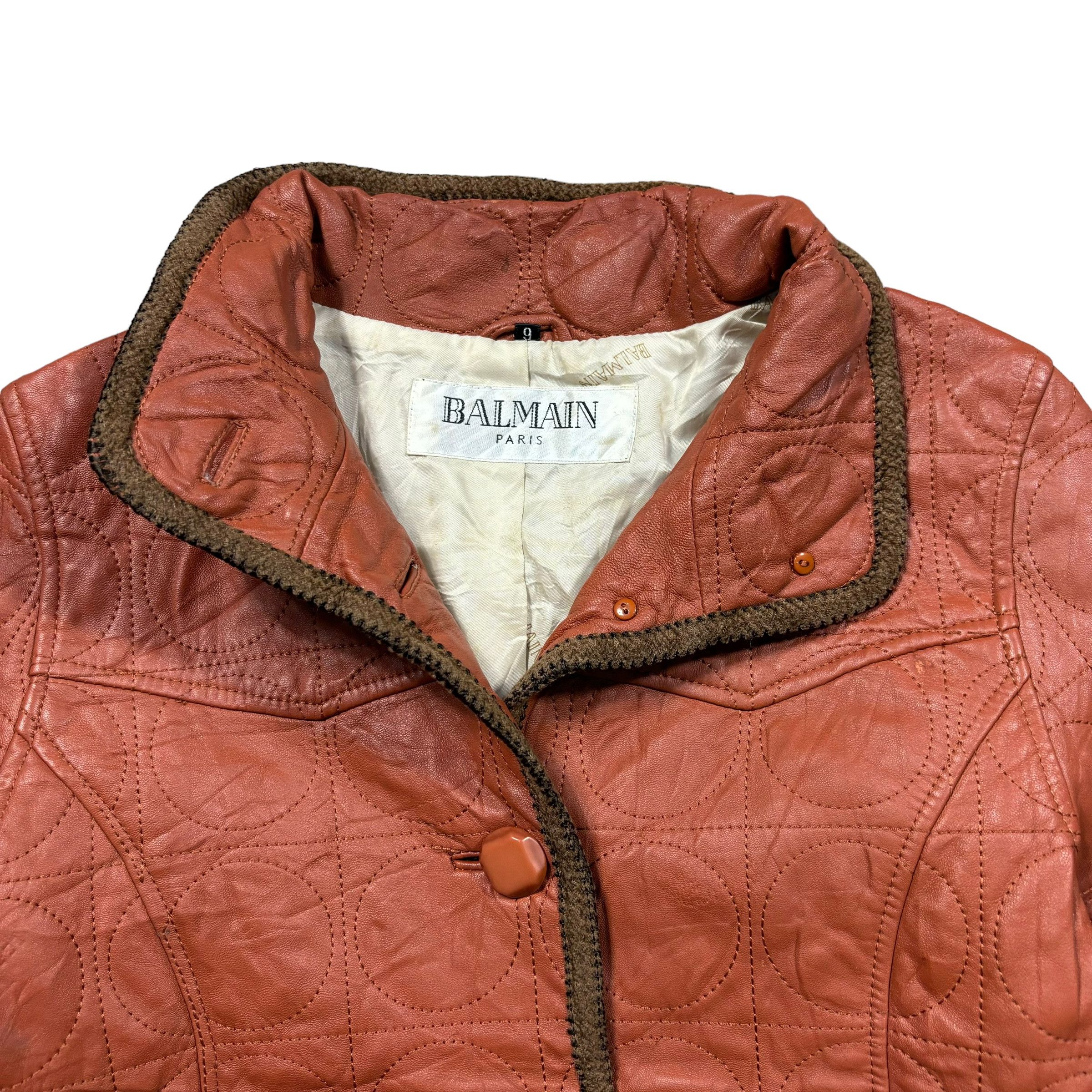 Balmain Vintage balmain leather jacket Size S / US 4 / IT 40 - 7 Thumbnail