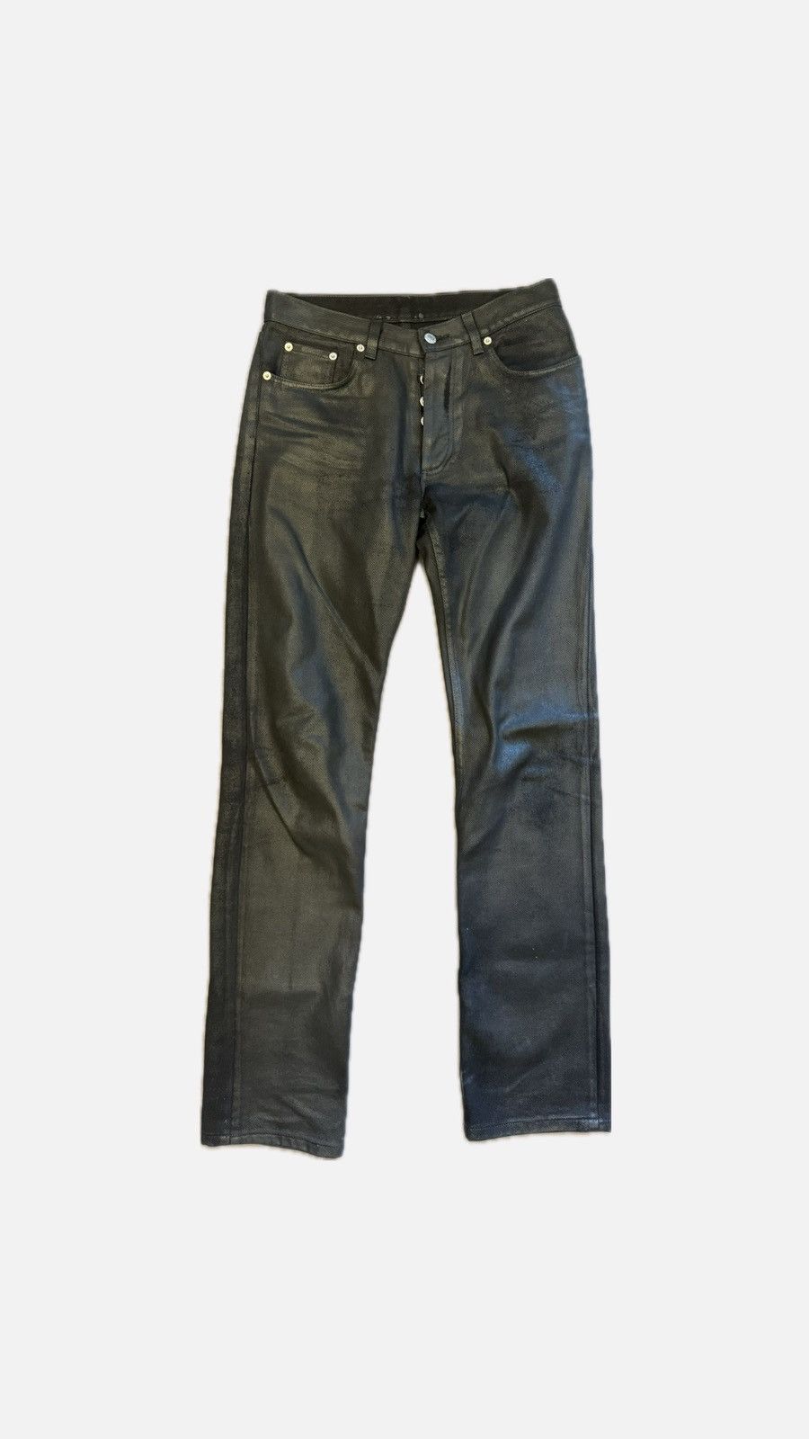 Helmut Lang Helmut Lang astro biker coated denim FW 1999