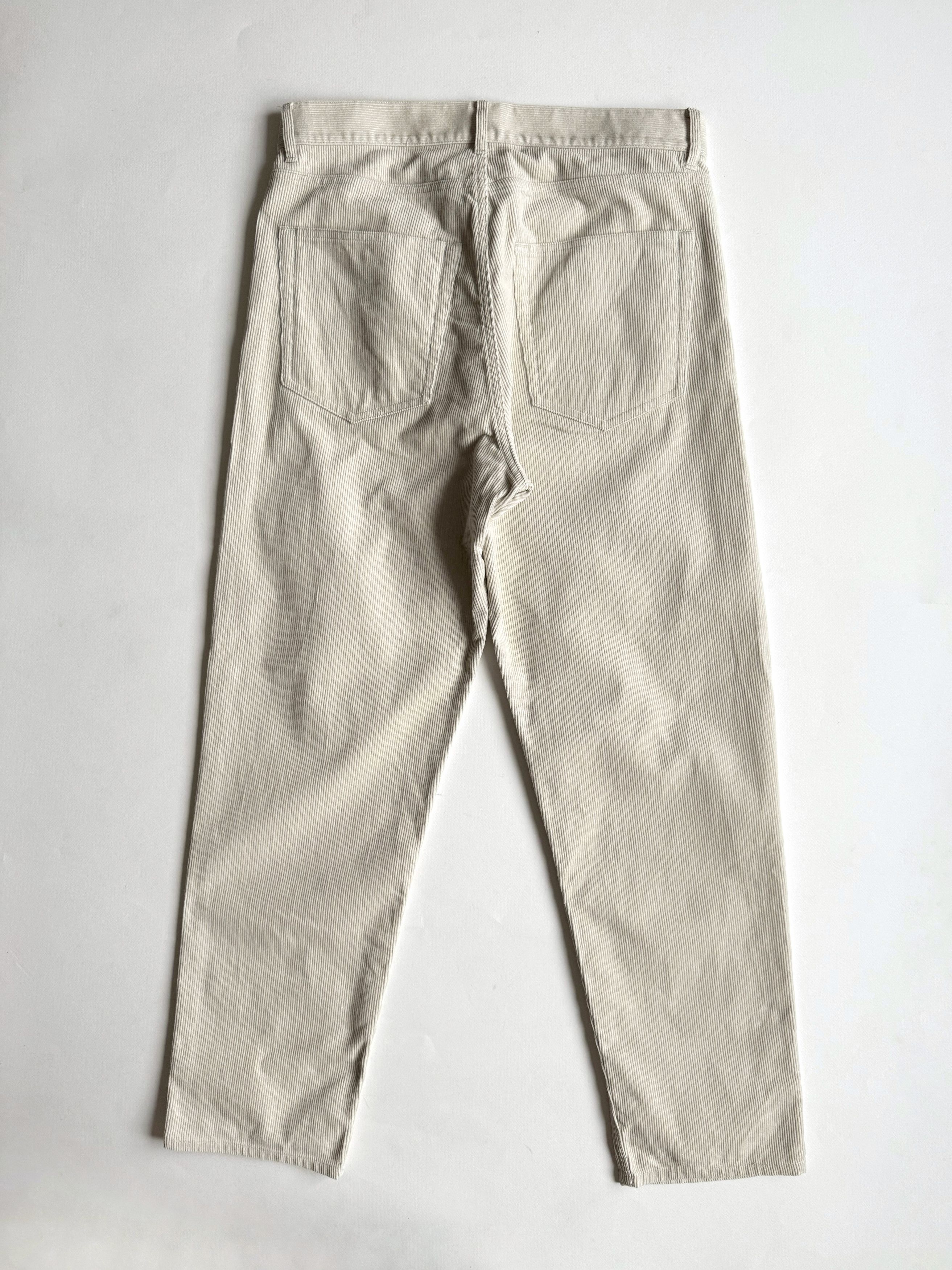 Arket Men’s ARKET Loose Corduroy Trousers Off-White W30/S Size US 30 / EU 46 - 3 Thumbnail