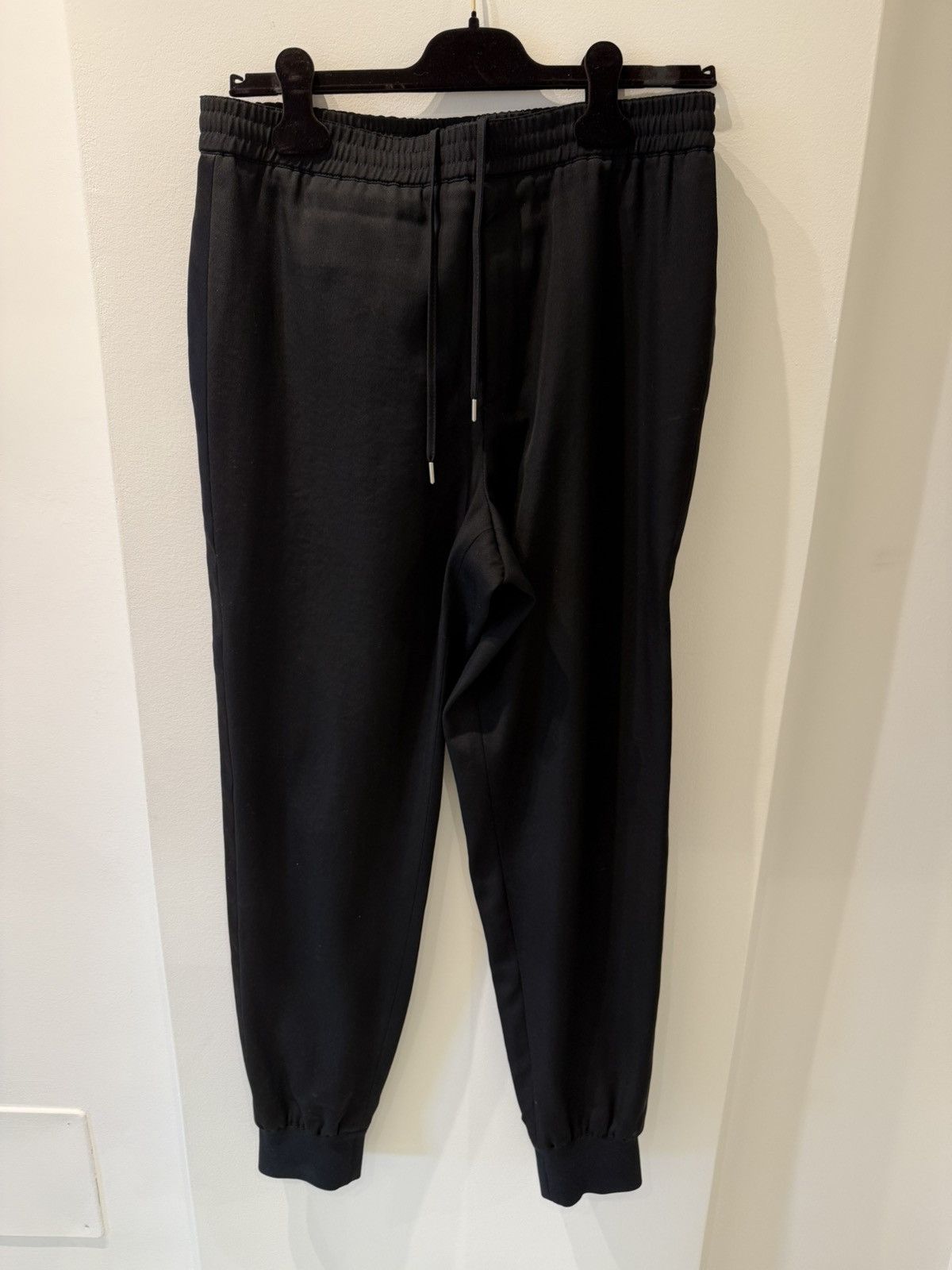 Hermes Hermès - Black Satin Stripe Tuxedo Jogger, size 42 Size US 30 / EU 46 - 1 Thumbnail
