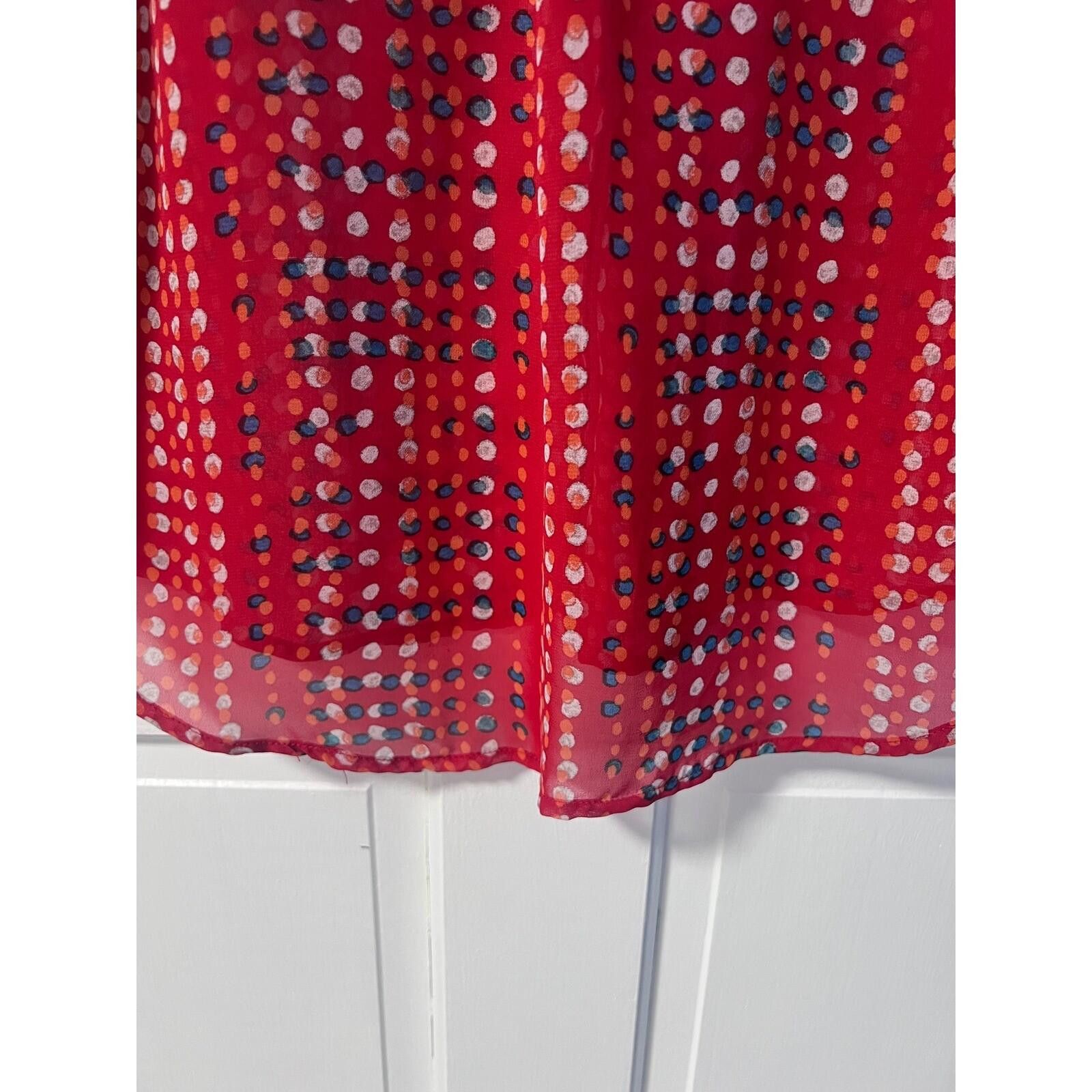 Old Navy Old Navy Womens Red Polka Dot Blouse Size M 3/4 Sleeve Size M / US 6-8 / IT 42-44 - 2 Thumbnail
