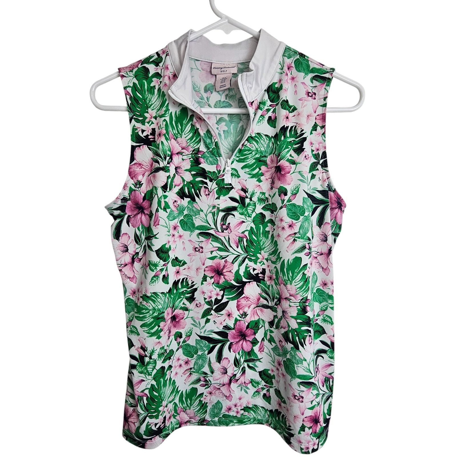 Tommy Bahama Tommy Bahama Womens Golf Polo Sz M Floral Hawaiian Tropical Size M / US 6-8 / IT 42-44 - 1 Thumbnail
