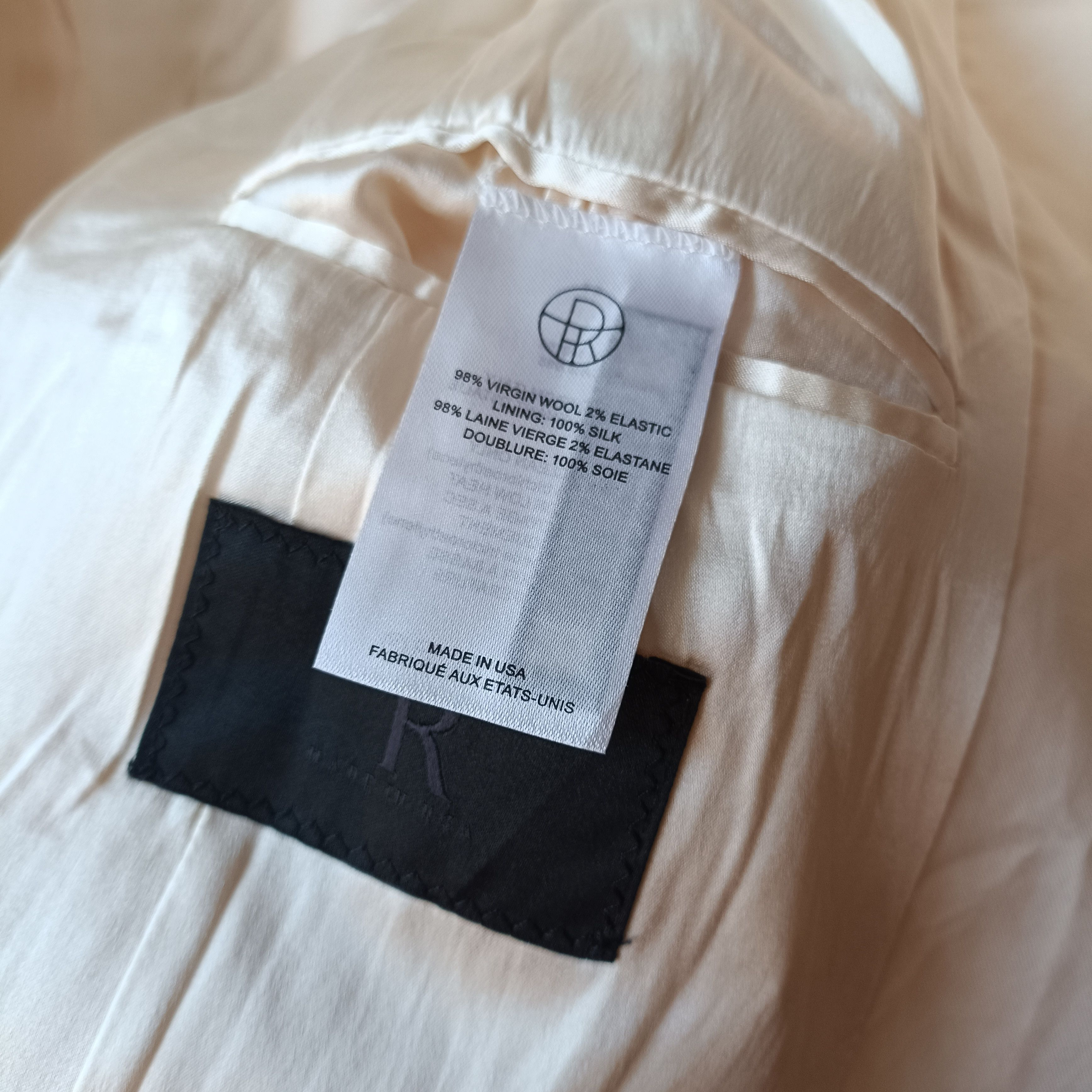 The Row The Row Cream Tailored Wool Blend Blazer Jacket Size M / US 6-8 / IT 42-44 - 11 Thumbnail