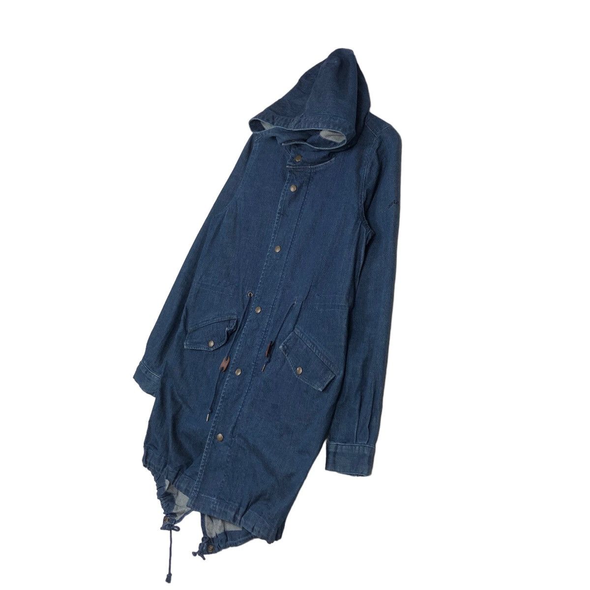 Japanese Brand 🔥Fish Tail Denim Parka Jacket X-Girl Japan Bondage Biker Size US M / EU 48-50 / 2 - 2 Thumbnail