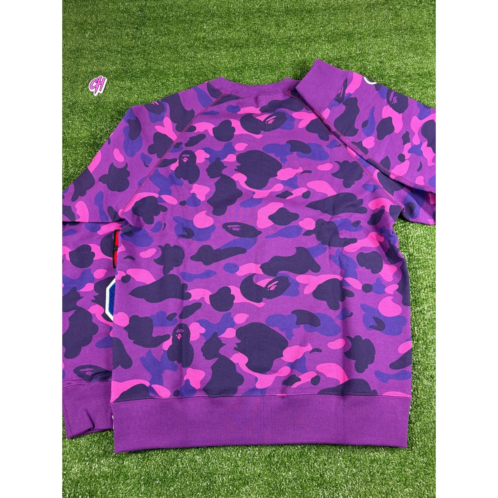 Bape BAPE Color Camo Embroidery Shark Purple Crewneck Large Size US L / EU 52-54 / 3 - 3 Thumbnail